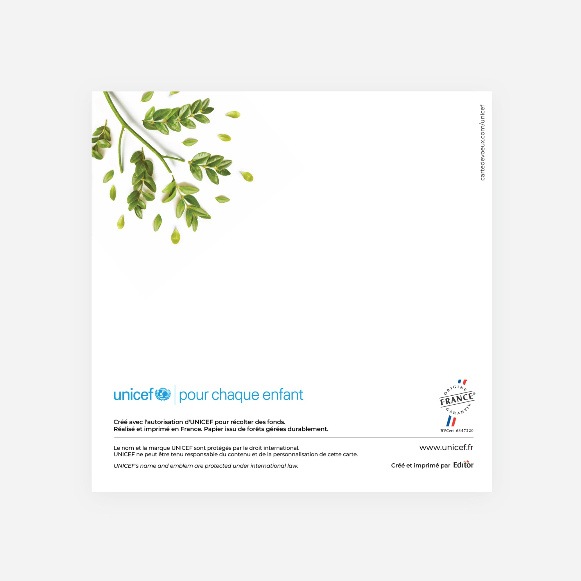 Ensemble pour la nature | Vœux professionnels • Carte de voeux • Carré double photo N° 3