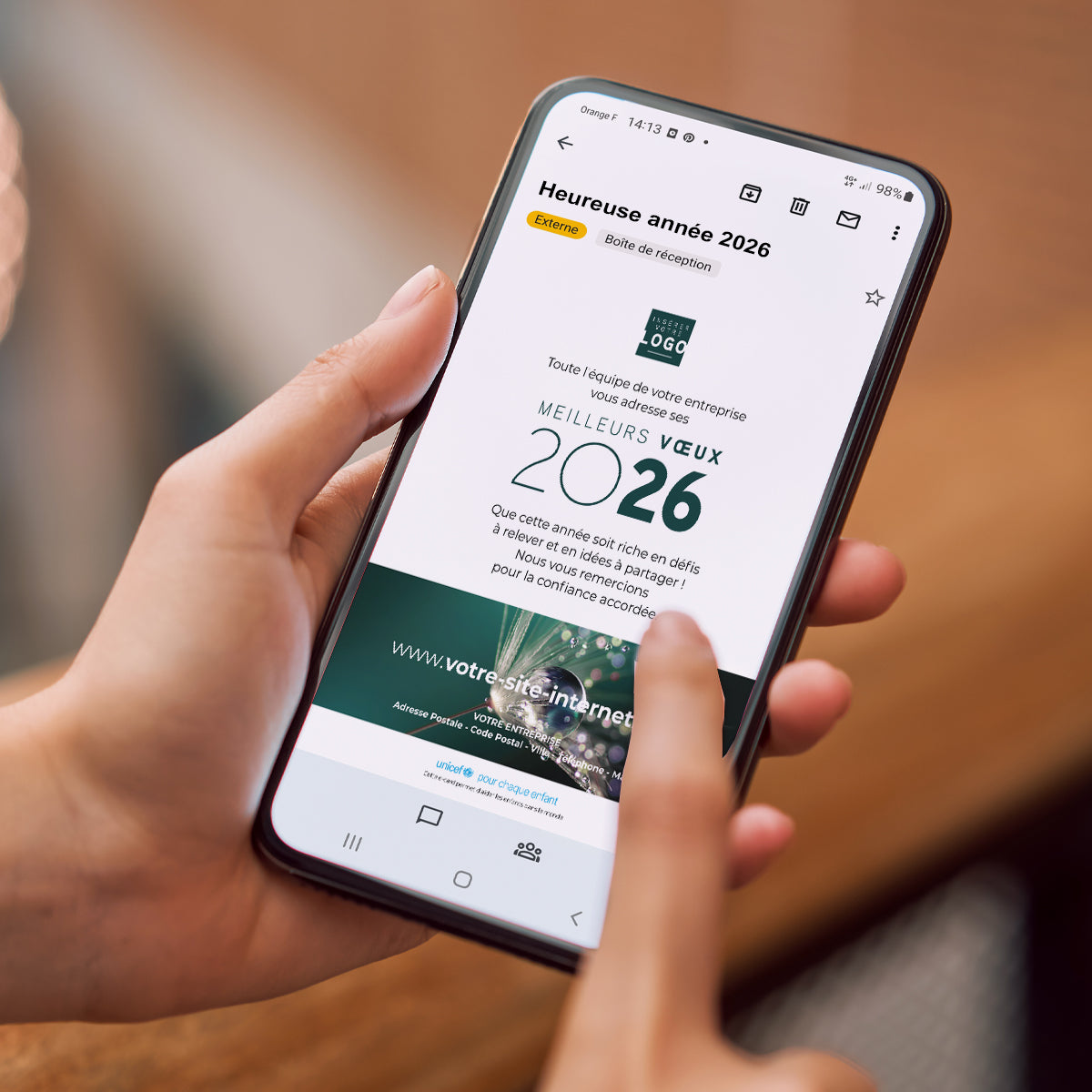 Perle d'eau | Vœux professionnels • Carte virtuelle • eCard Image photo N° 2