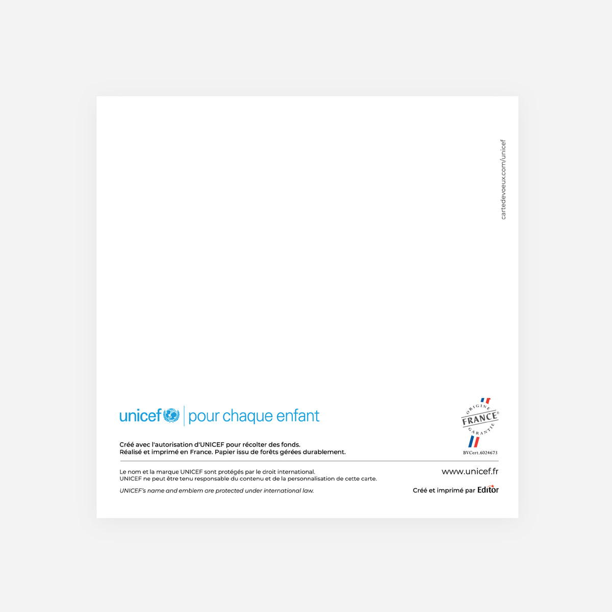 Perle d'eau | Vœux professionnels • Carte de voeux • Carrée pliable photo N° 3