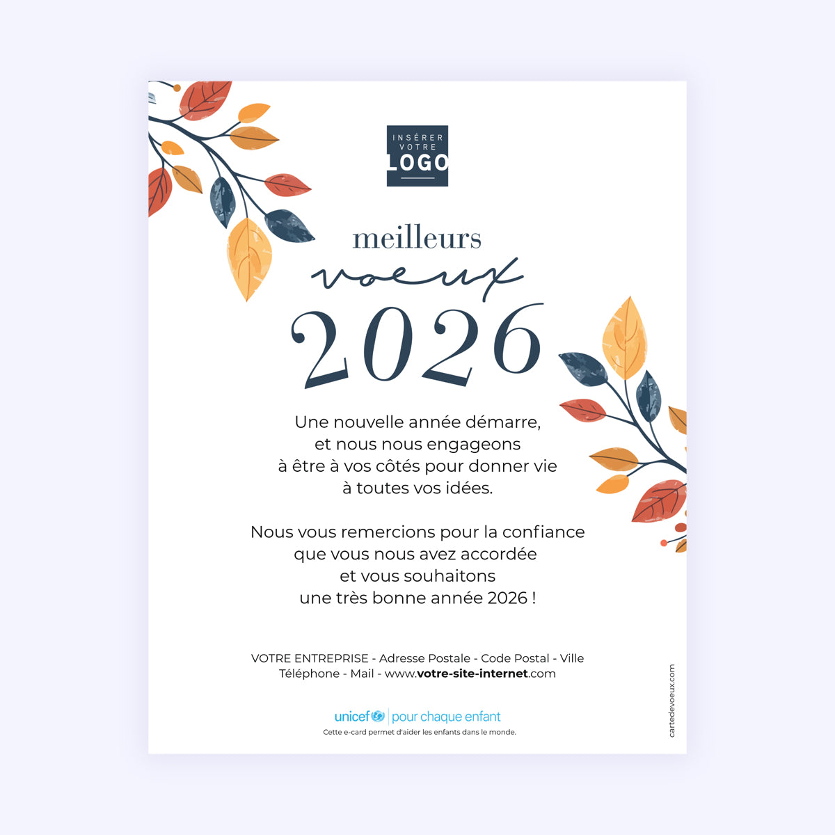 Branche d'arbre | Vœux professionnels • Carte virtuelle • eCard Image photo N° 1