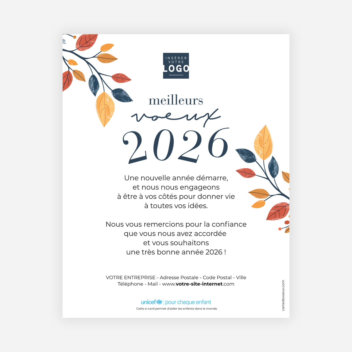 Branche d'arbre | Vœux professionnels • Carte virtuelle • eCard Image photo N° 1