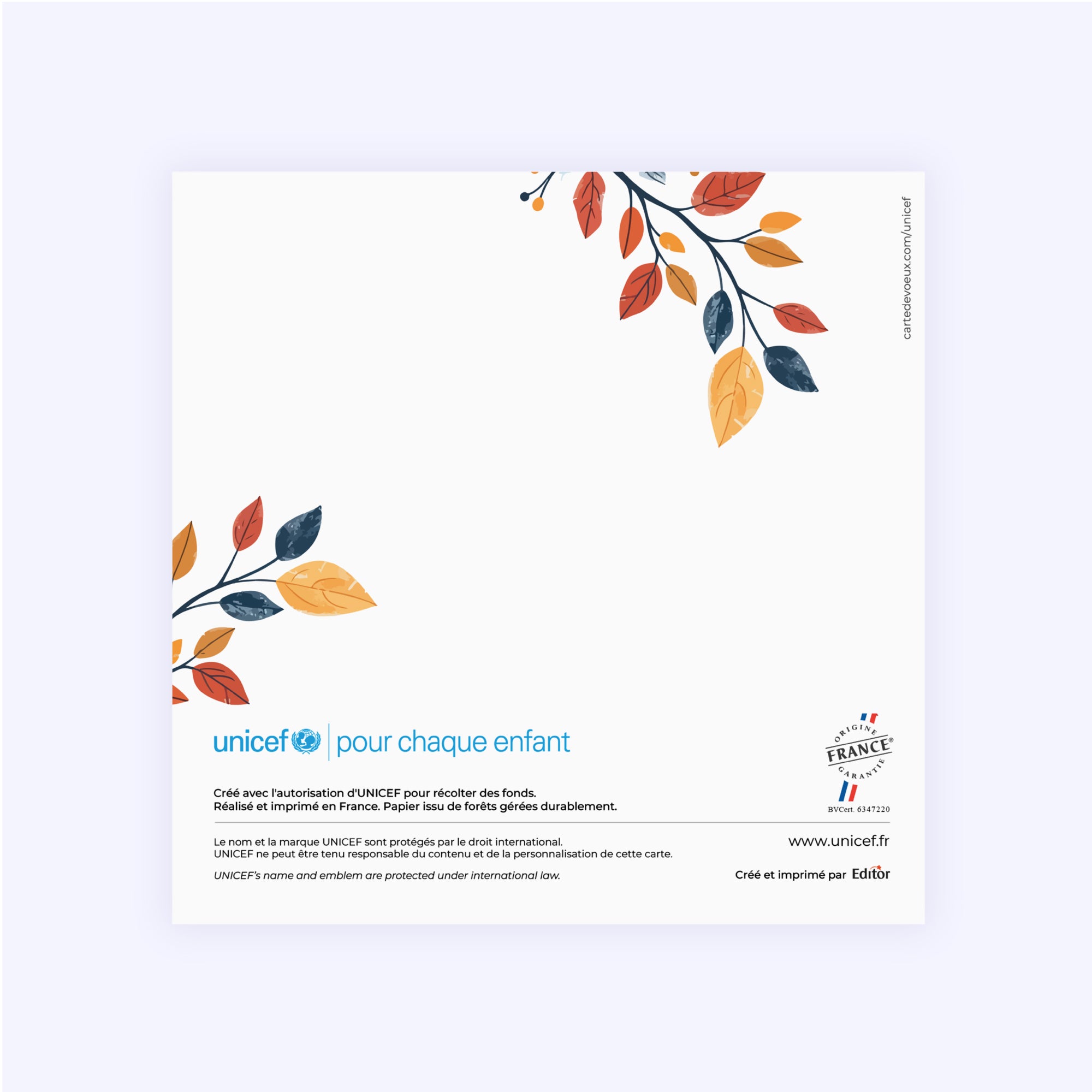 Branche d'arbre | Vœux professionnels • Carte de voeux • Carré double photo N° 3