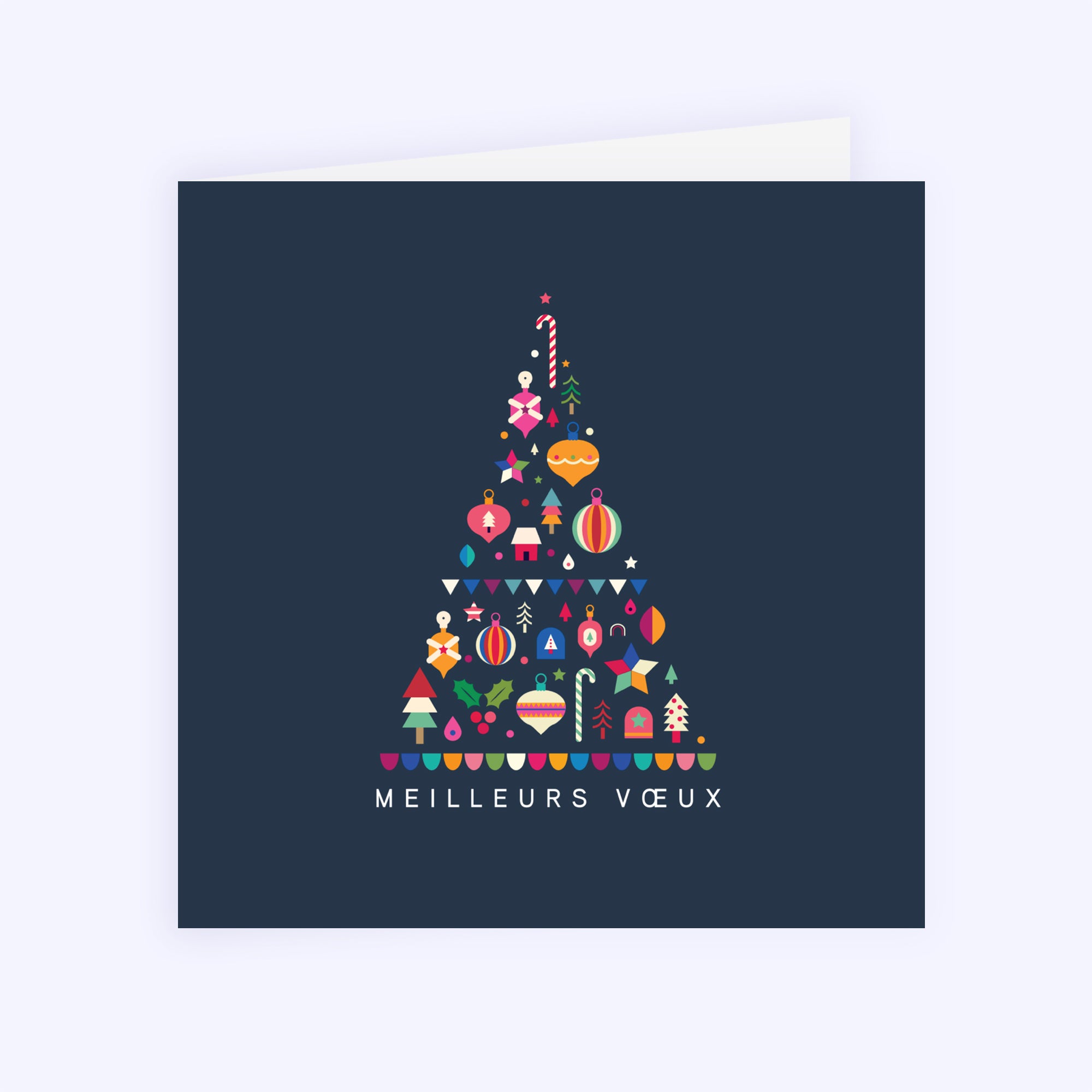 Vœux symboliques | Vœux professionnels • Carte de voeux • Carré double photo N° 1