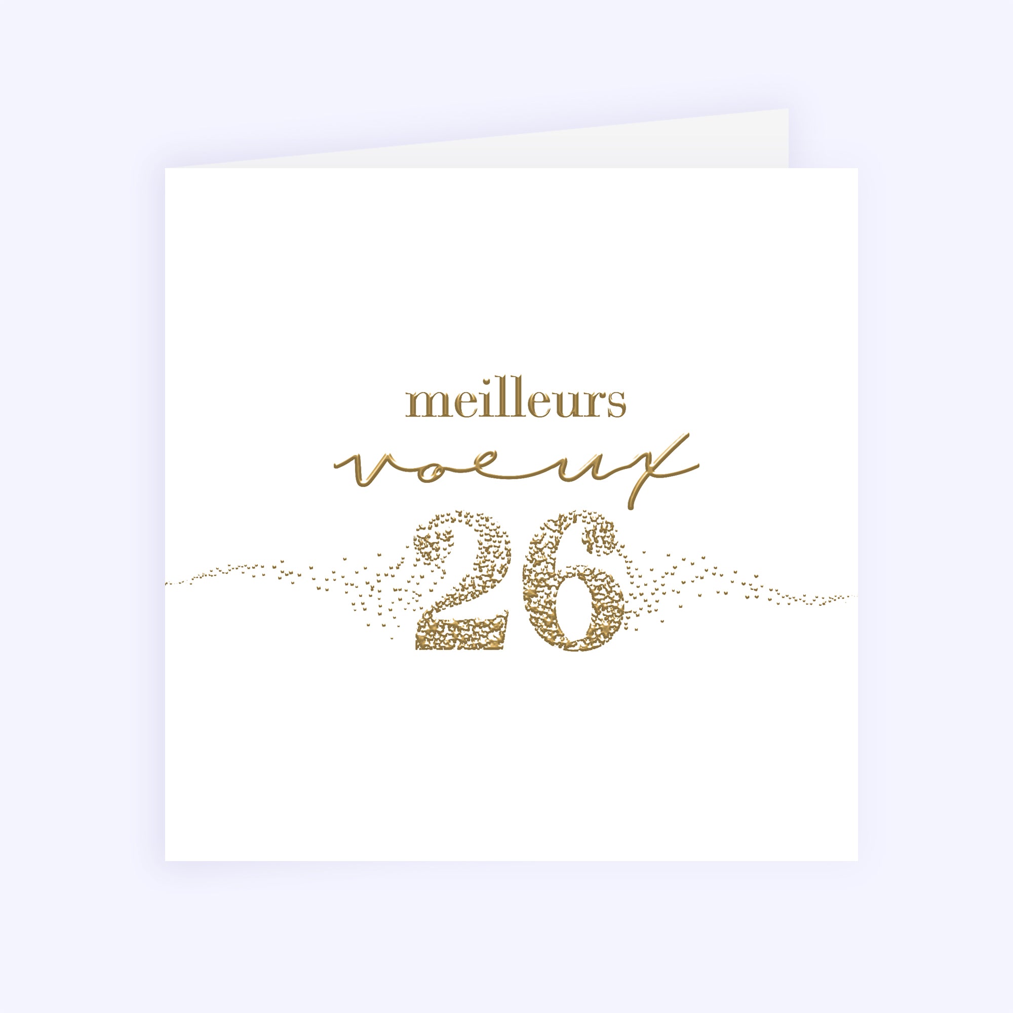 Une année étincelante | Vœux professionnels • Carte de voeux dorure • Carré double photo N° 1