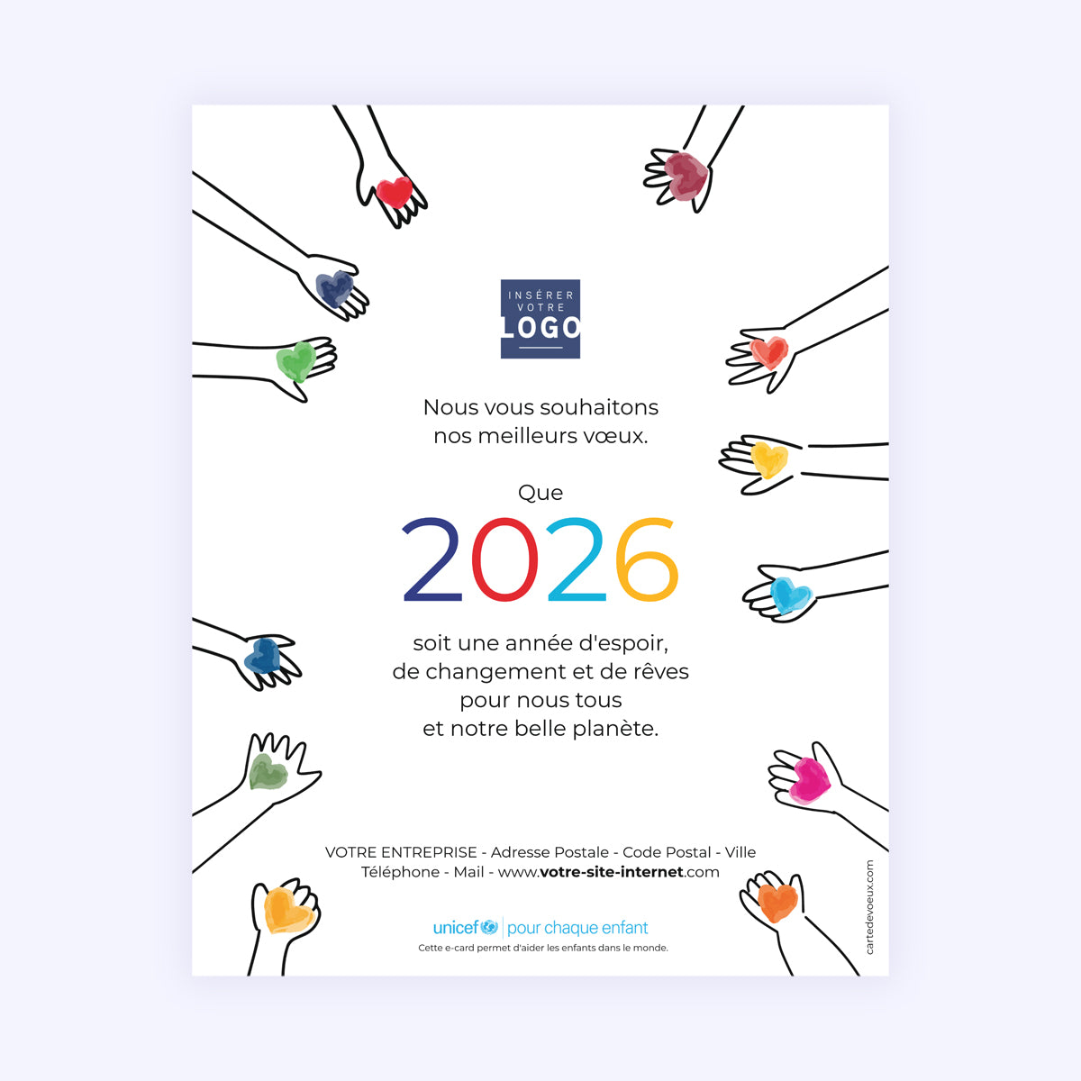 Solidarité | Vœux professionnels • Carte virtuelle • eCard Image photo N° 1