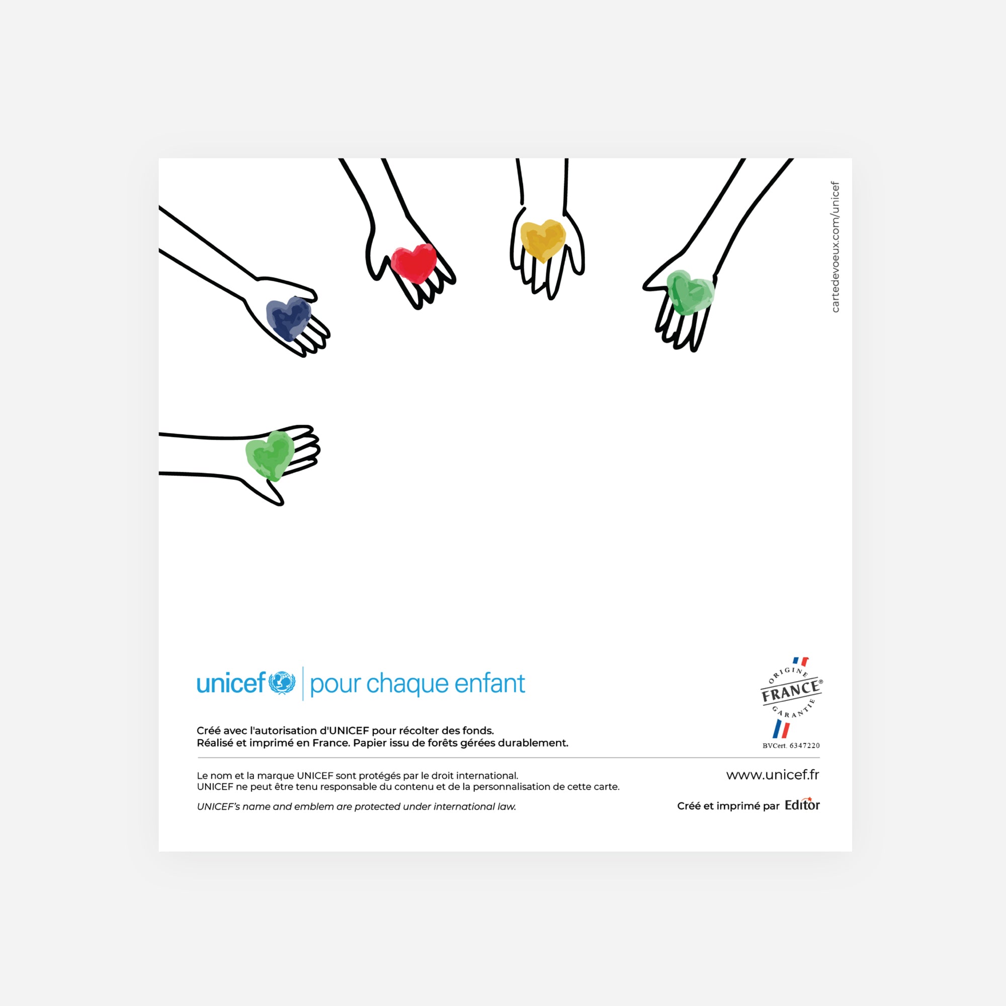 Solidarité | Vœux professionnels • Carte de voeux • Carré double photo N° 3