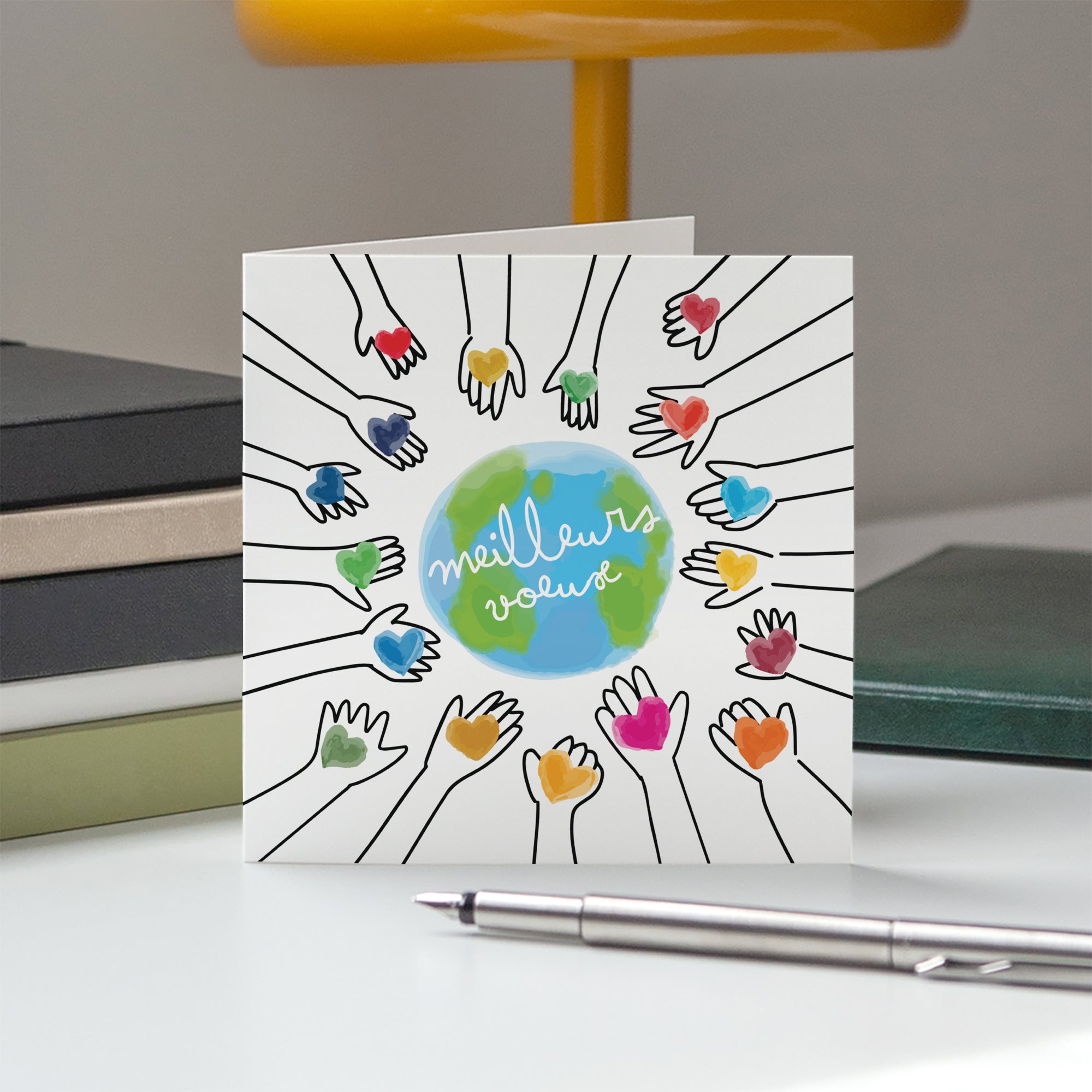 Solidarité | Vœux professionnels • Carte de voeux • Carré double photo N° 5