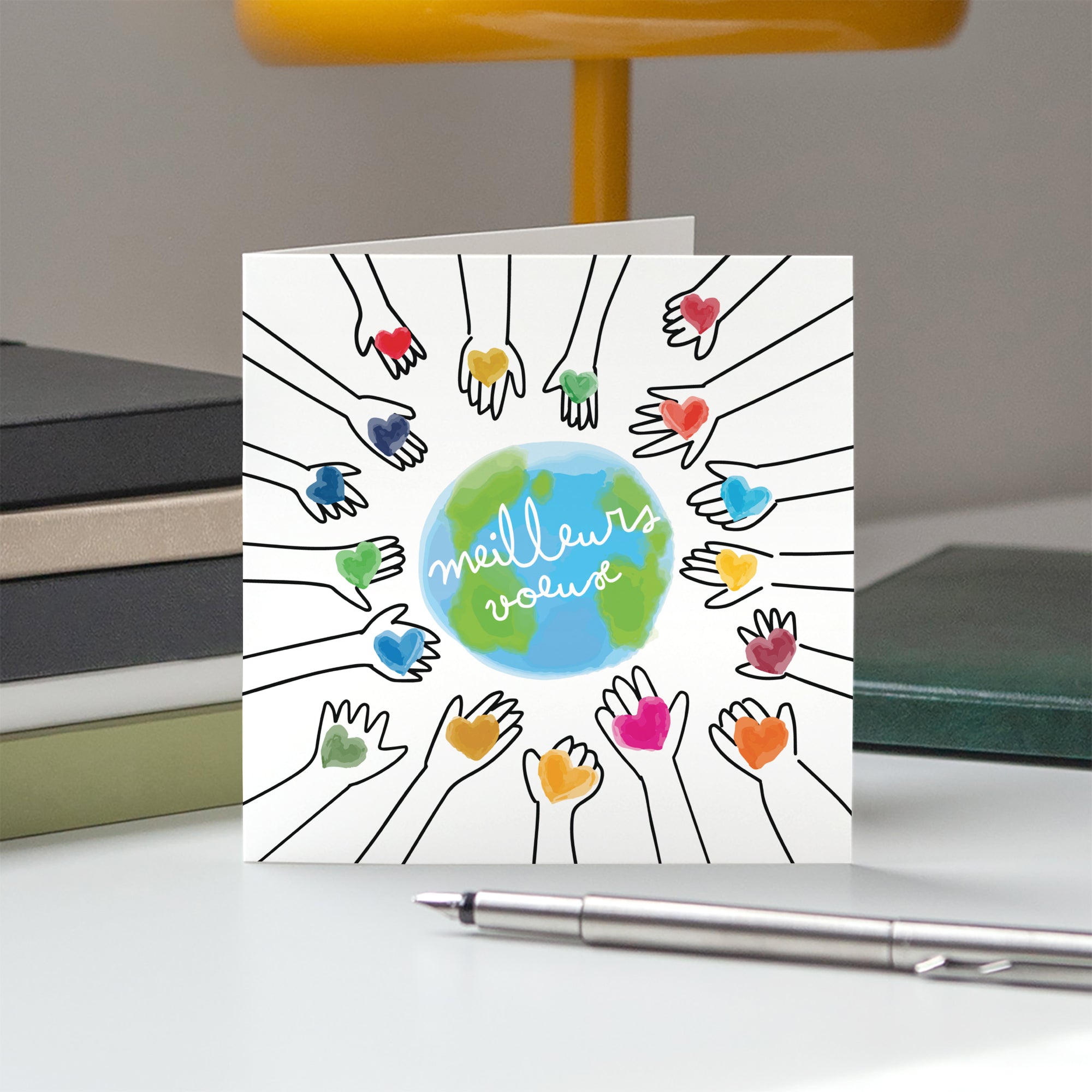 Solidarité | Vœux professionnels • Carte de voeux • Carré double photo N° 5