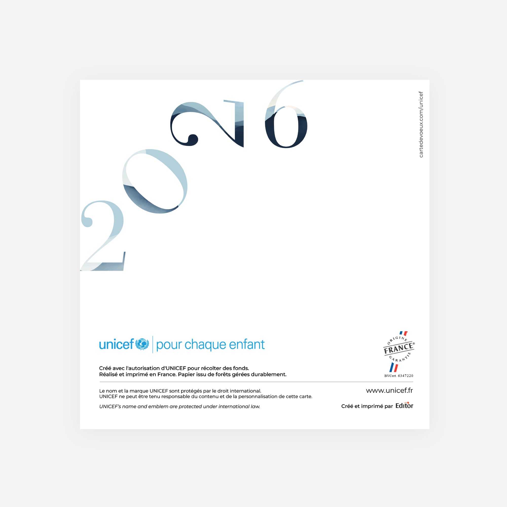 Horizons | Vœux professionnels • Carte de voeux • Carré double photo N° 3