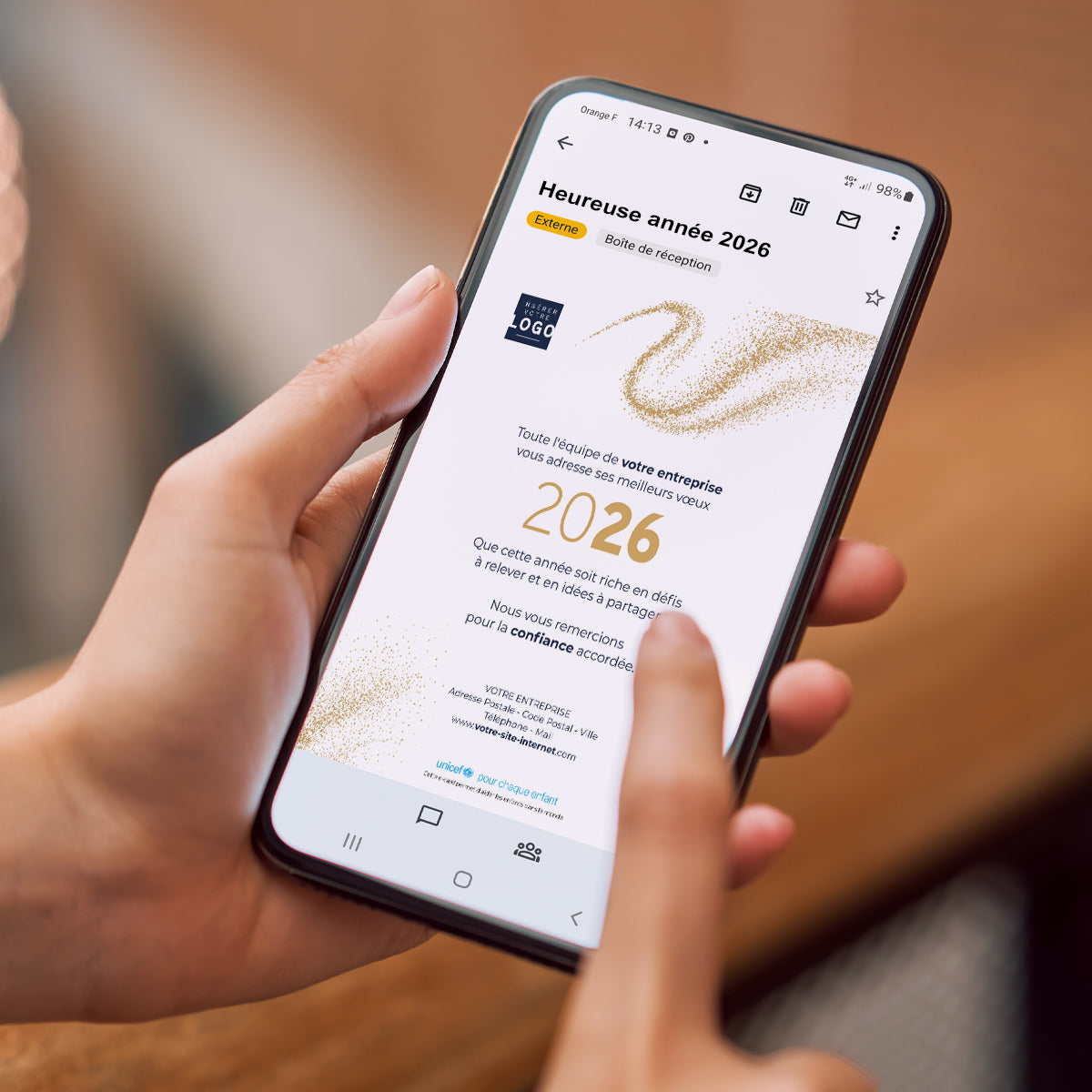Une année tourbillonnante | Vœux professionnels • Carte virtuelle • eCard Image photo N° 2