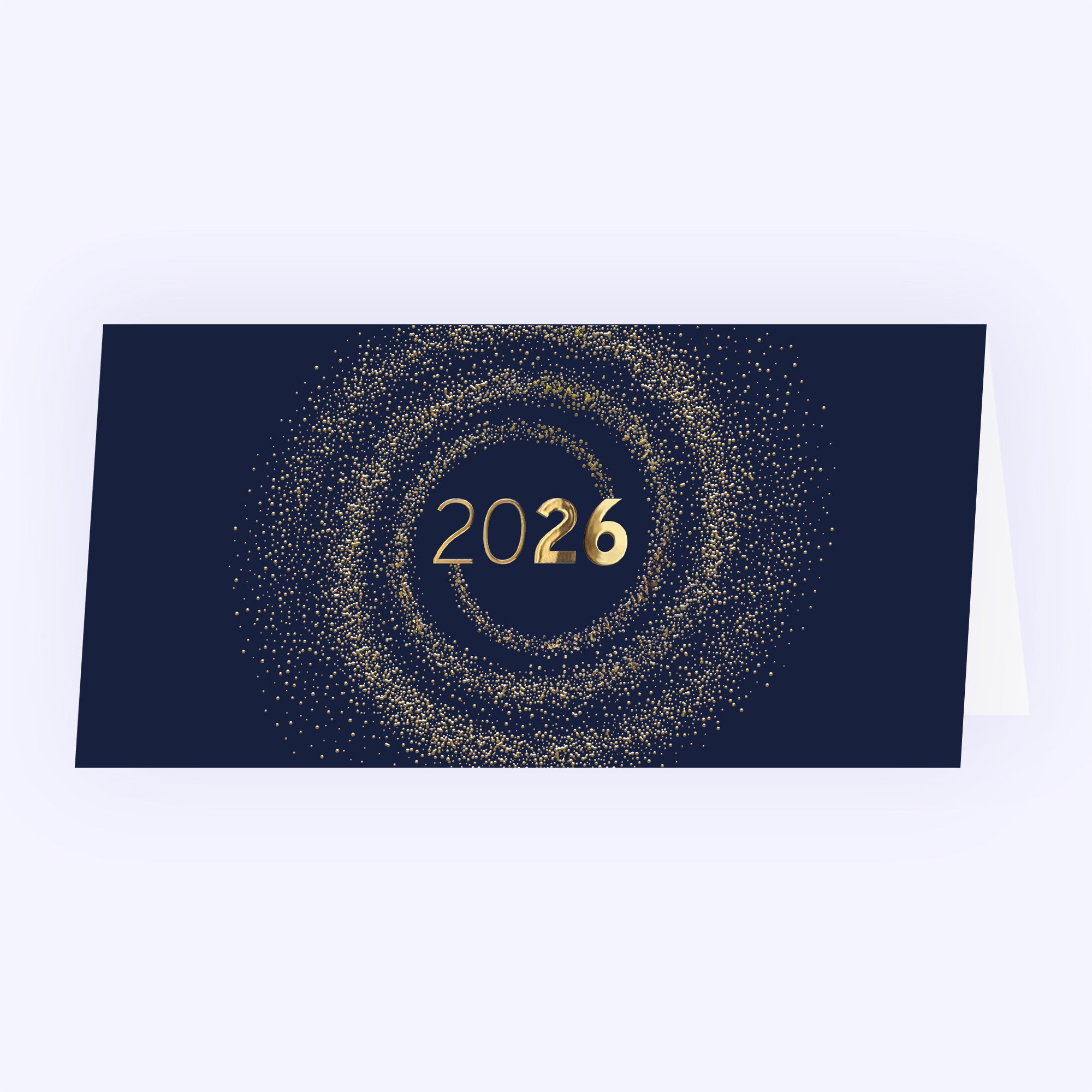 Une année tourbillonnante | Vœux professionnels • Carte de voeux dorure • Rectangle double photo N° 1