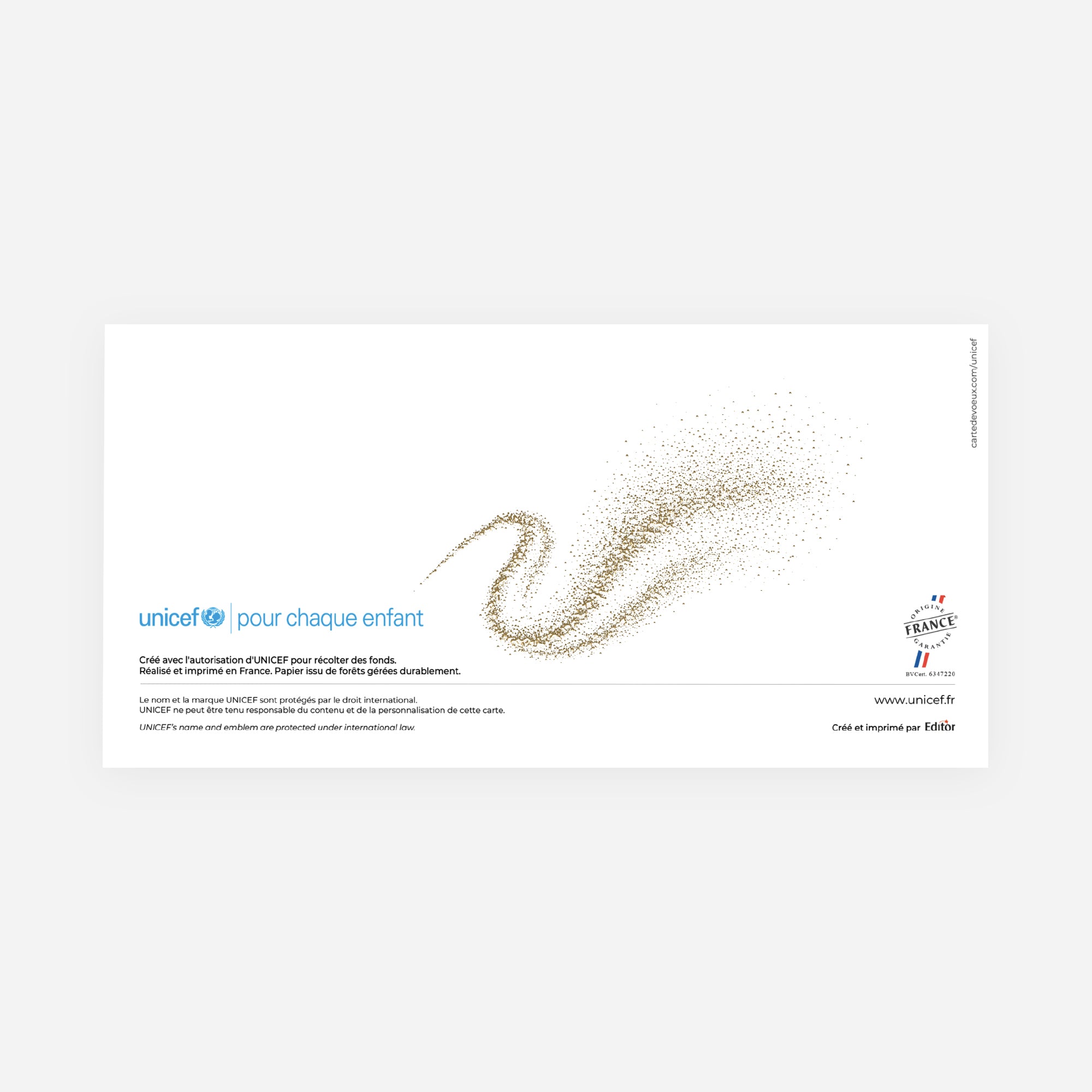 Une année tourbillonnante | Vœux professionnels • Carte de voeux dorure • Rectangle double photo N° 3