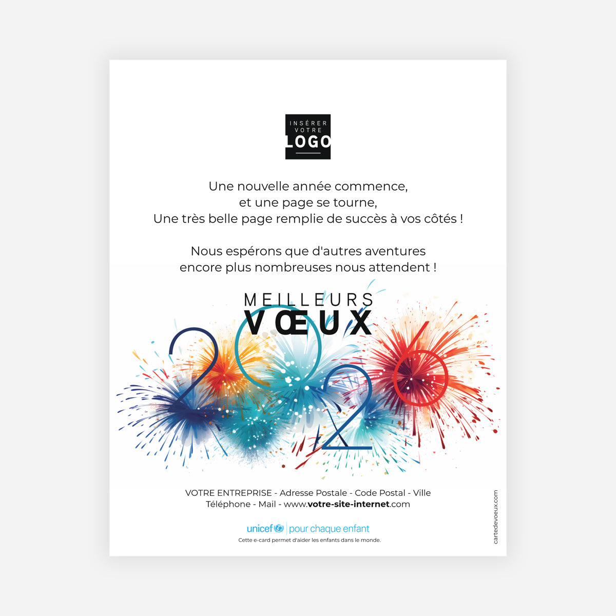 Artifice coloré | Vœux professionnels • Carte virtuelle • eCard Image photo N° 1
