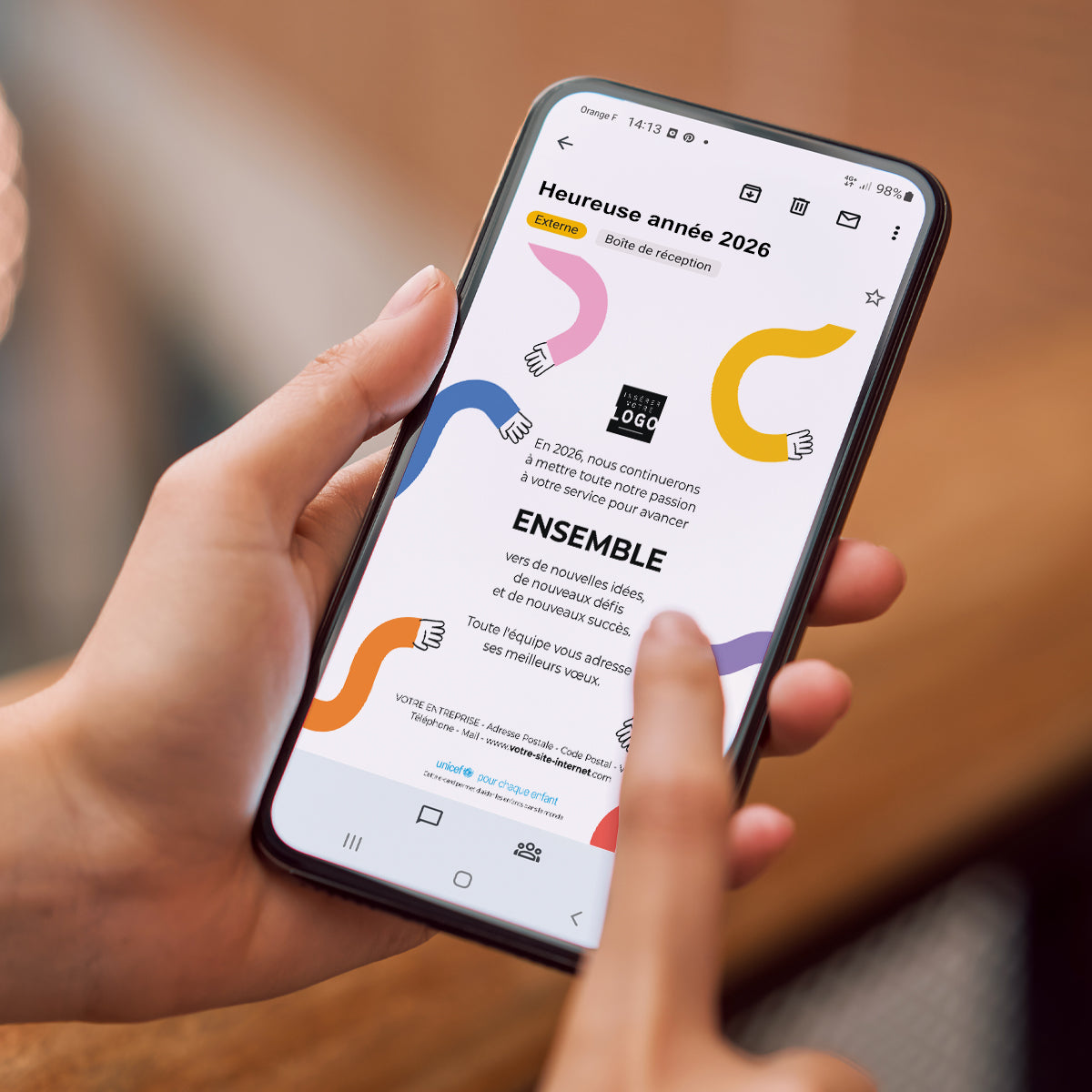 2026 en couleurs | Vœux professionnels • Carte virtuelle • eCard Image photo N° 2
