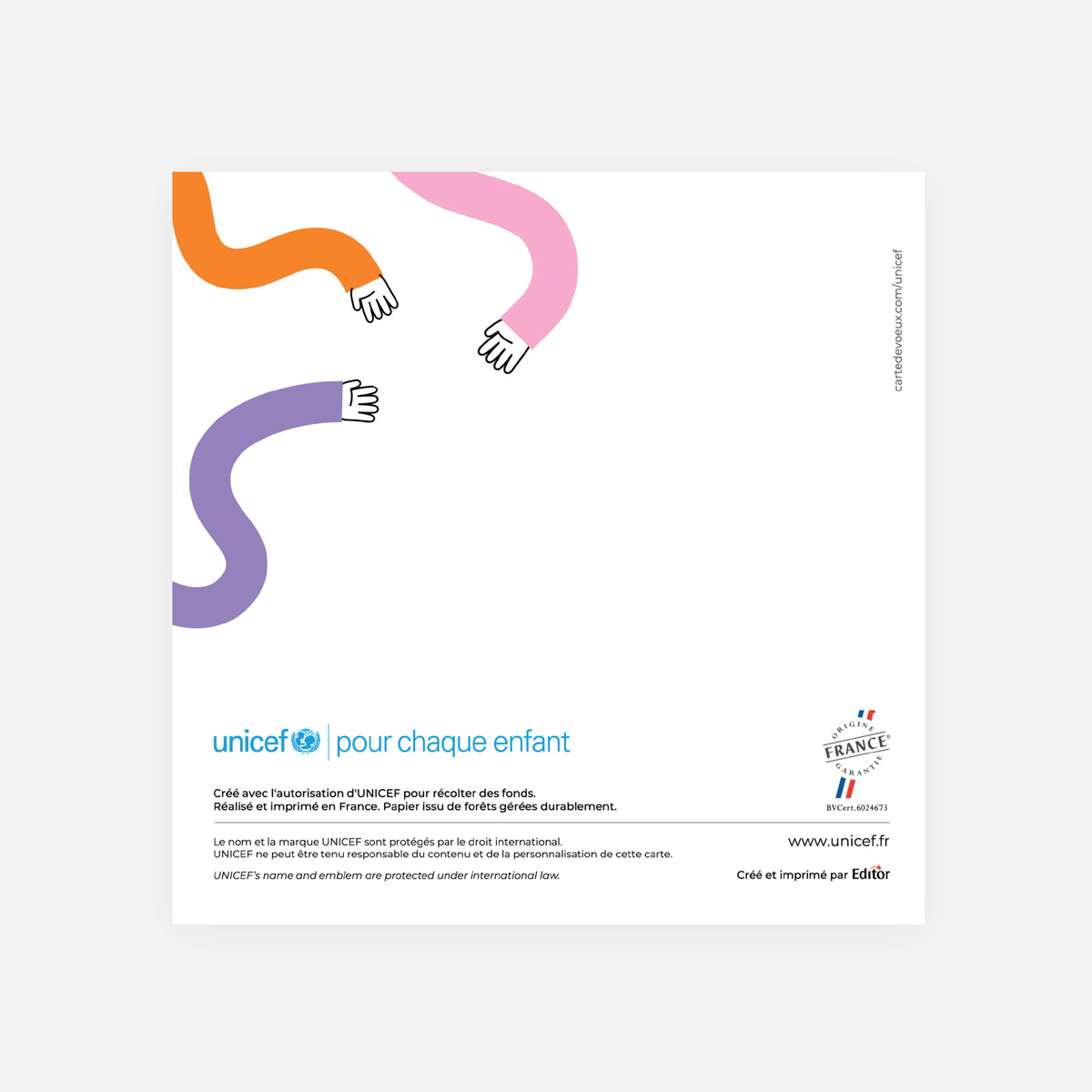 En couleurs | Vœux professionnels • Carte de voeux • Carrée pliable photo N° 3