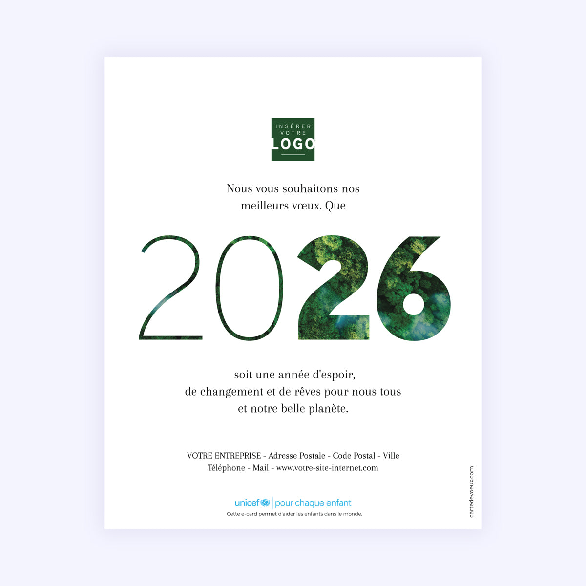 Planète verte | Vœux professionnels • Carte virtuelle • eCard Image photo N° 1