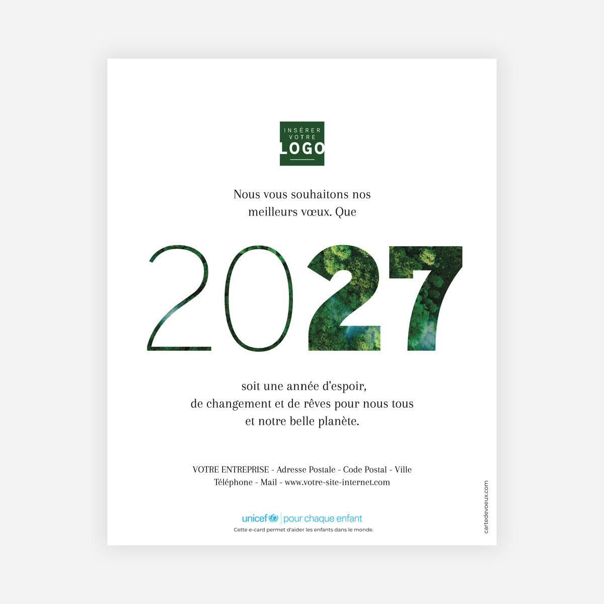 Planète verte | Vœux professionnels • Carte virtuelle • eCard Image photo N° 1