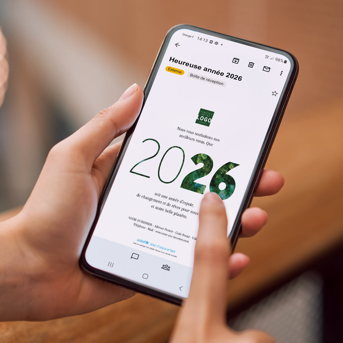 Planète verte | Vœux professionnels • Carte virtuelle • eCard Image photo N° 2