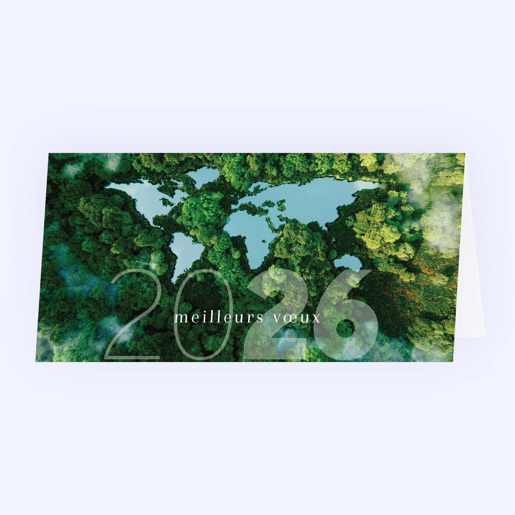 Planète verte | Vœux professionnels • Carte de voeux • Rectangle double photo N° 1