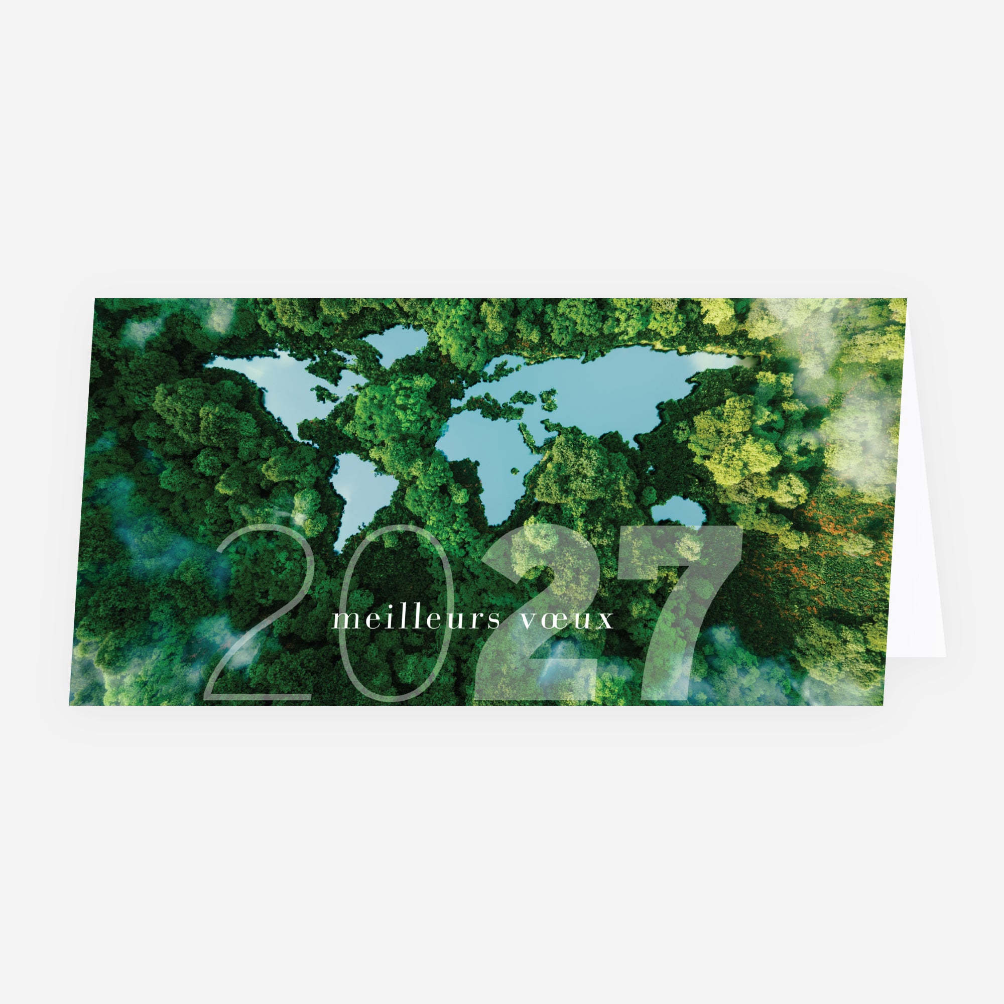 Planète verte | Vœux professionnels • Carte de voeux • Rectangle double photo N° 1