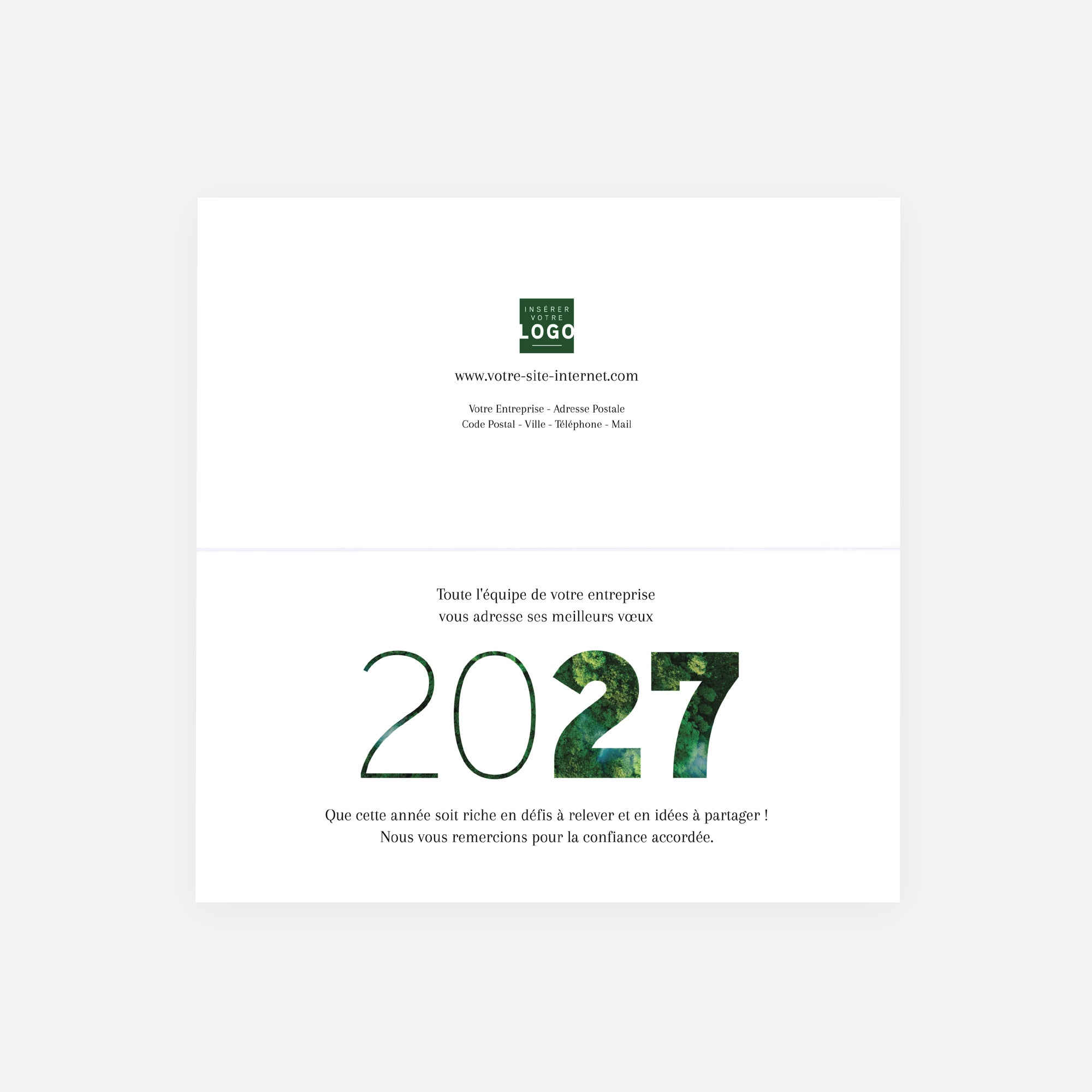 Planète verte | Vœux professionnels • Carte de voeux • Rectangle double photo N° 2