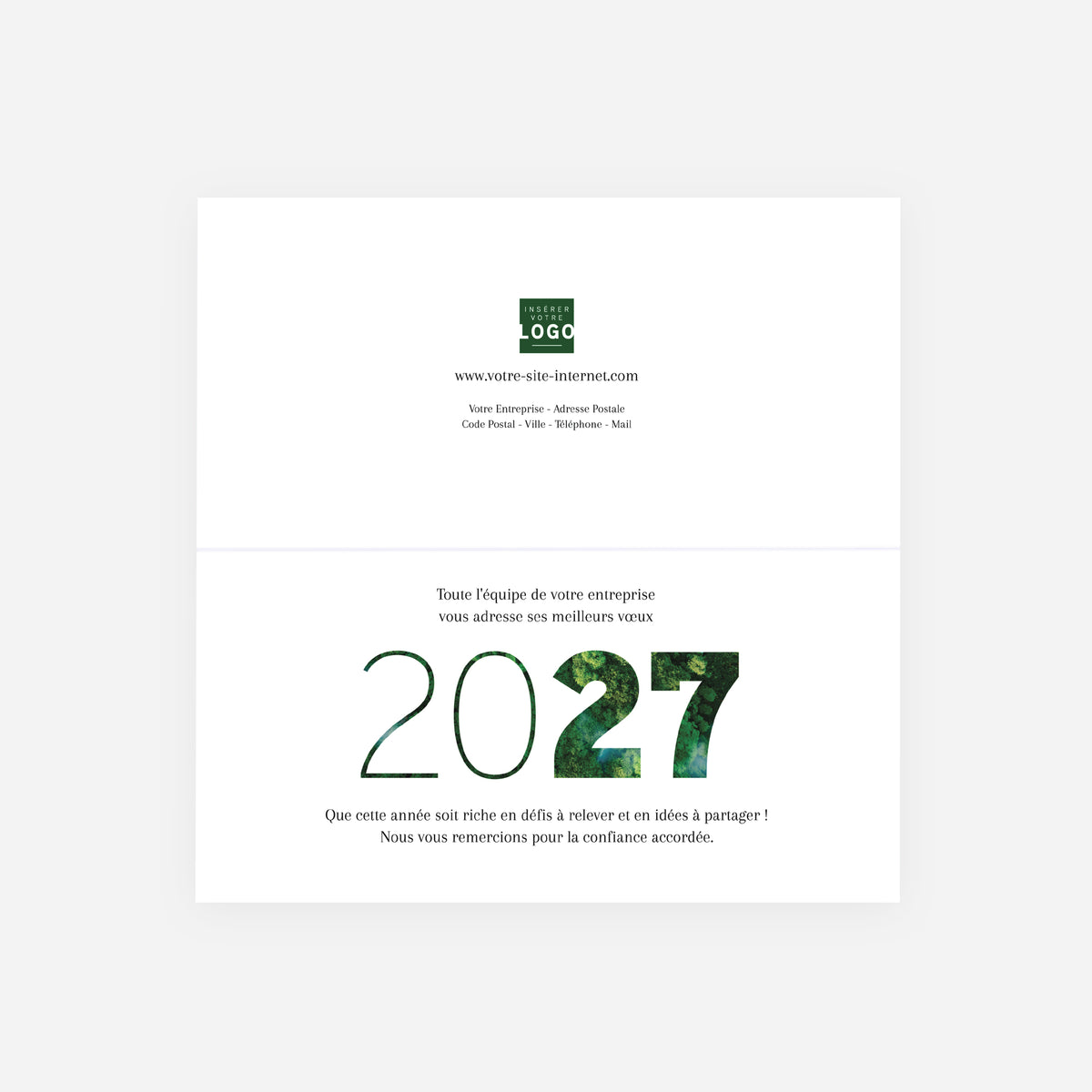 Planète verte | Vœux professionnels • Carte de voeux • Panoramique pliable photo N° 2