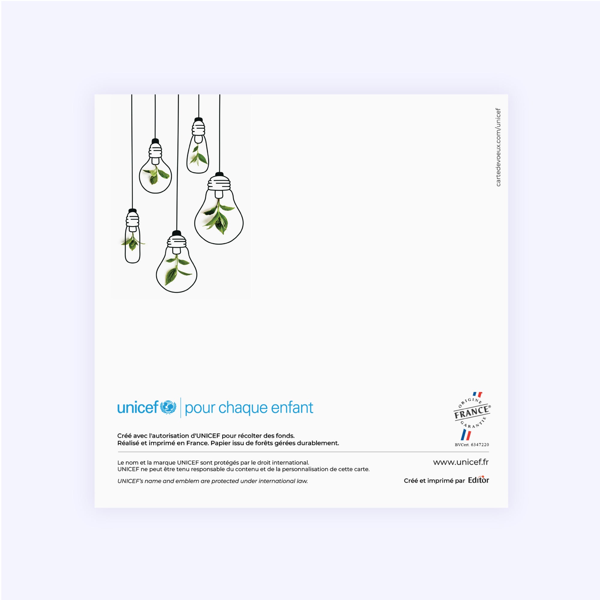 Idées lumineuses | Vœux professionnels • Carte de voeux • Carré double photo N° 3