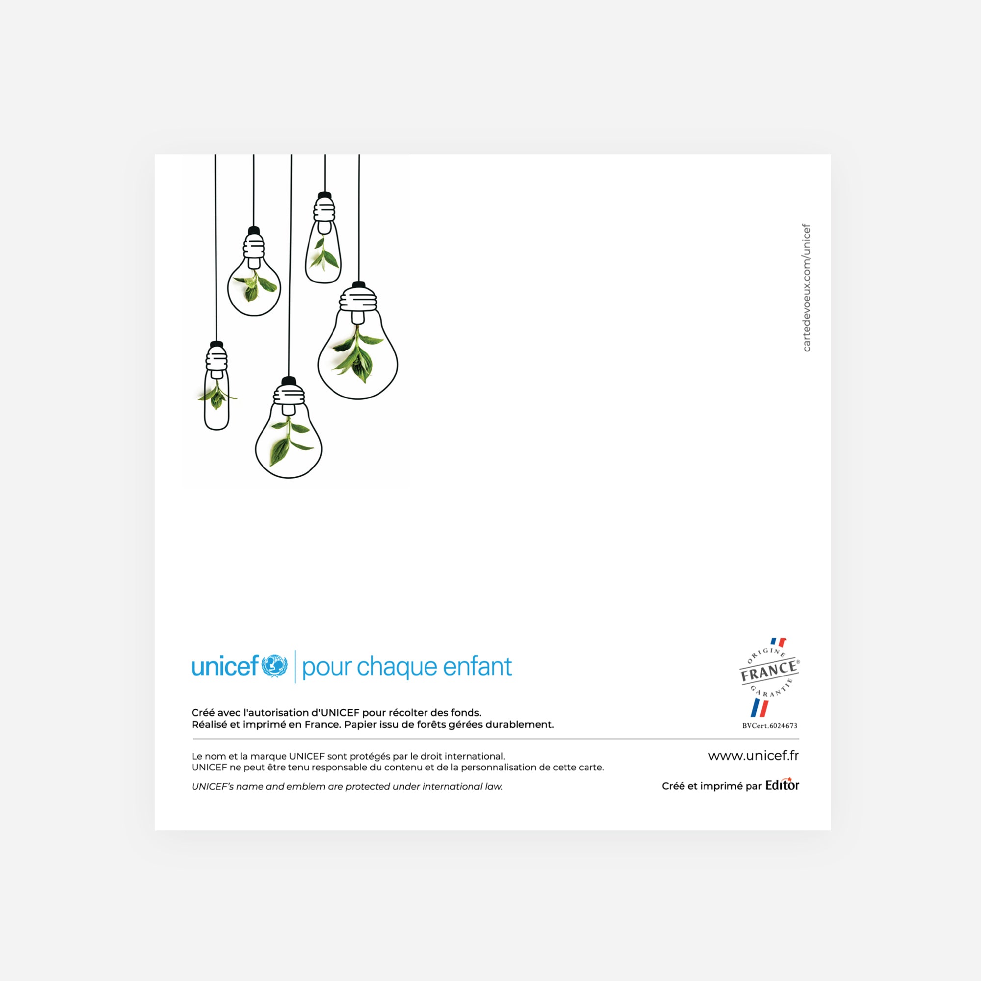 Idées lumineuses | Vœux professionnels • Carte de voeux • Carré double photo N° 3