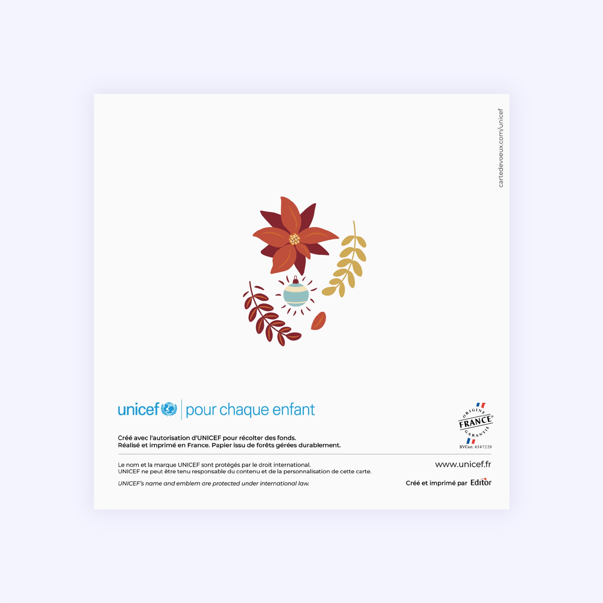 Sapin de Noël végétal | Vœux professionnels • Carte de voeux • Carré double photo N° 3