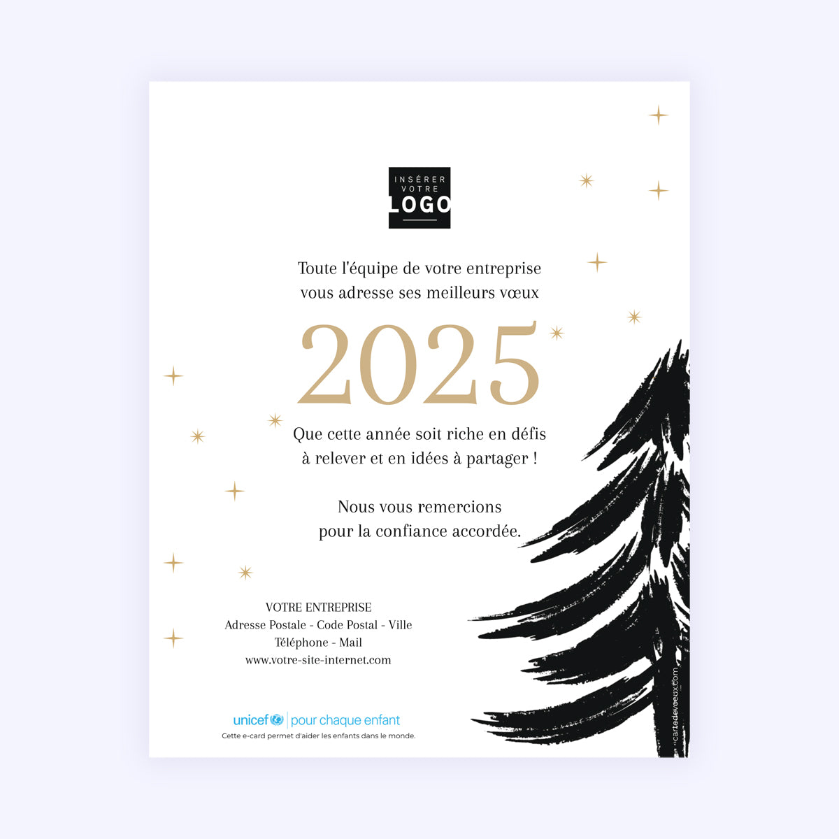 Vœux étoilés | Vœux professionnels • Carte virtuelle • eCard Image photo N° 1