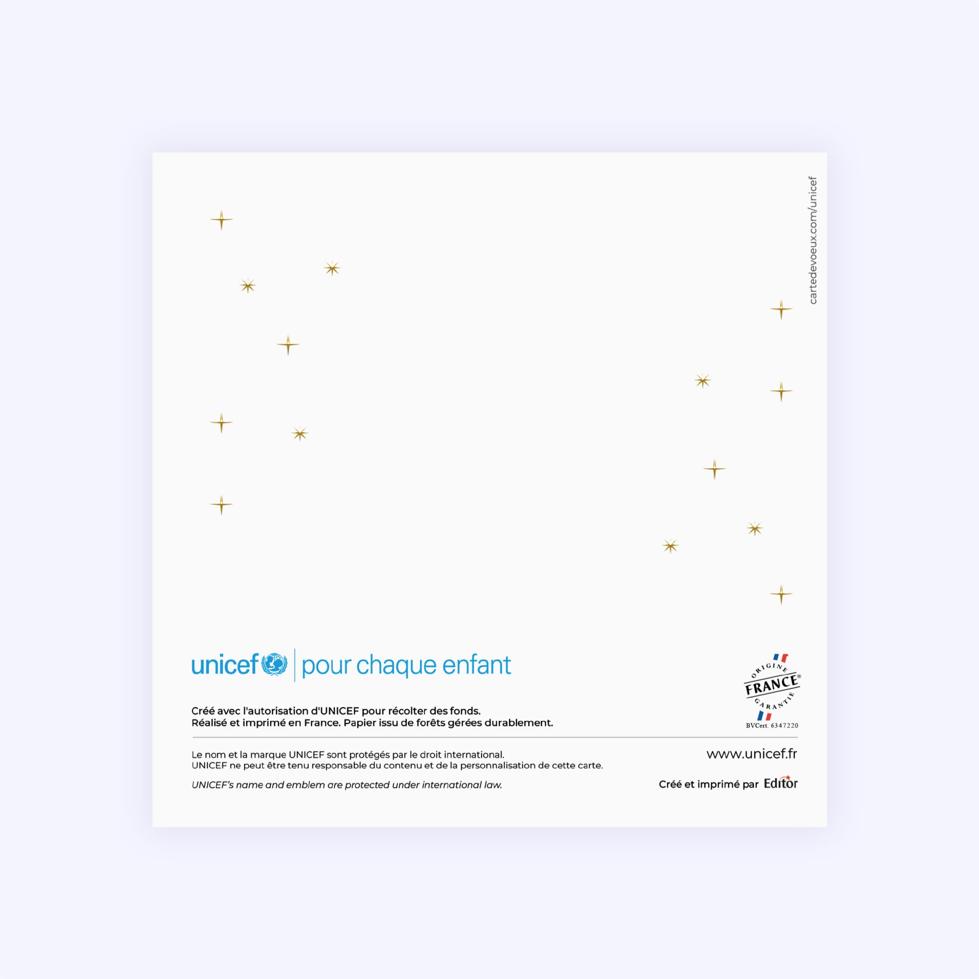 Vœux étoilés | Vœux professionnels • Carte de voeux dorure photo N° 3