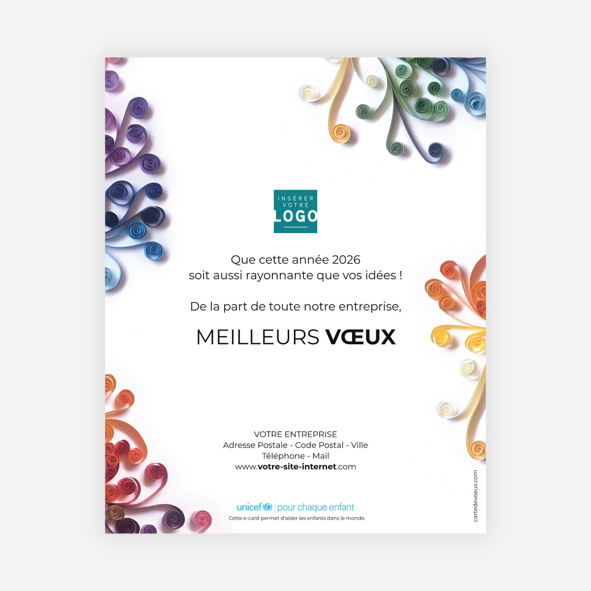 Sapin serpentin | Vœux professionnels • Carte virtuelle • eCard Image photo N° 1