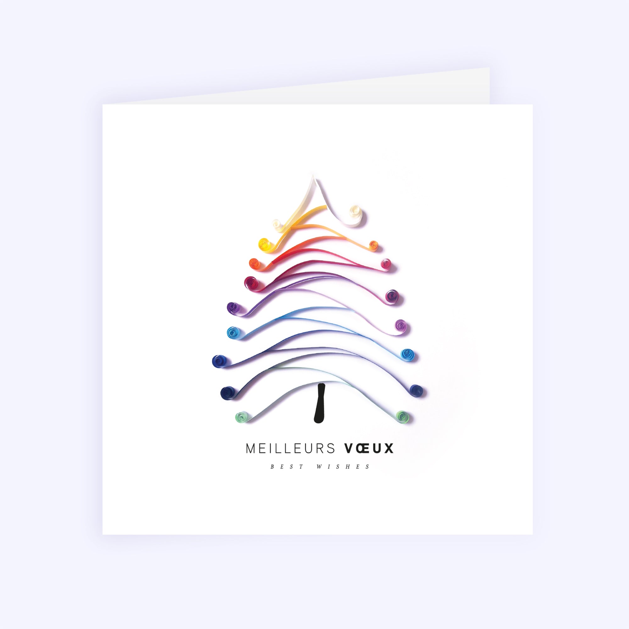 Sapin serpentin | Vœux professionnels • Carte de voeux • Carré double photo N° 1
