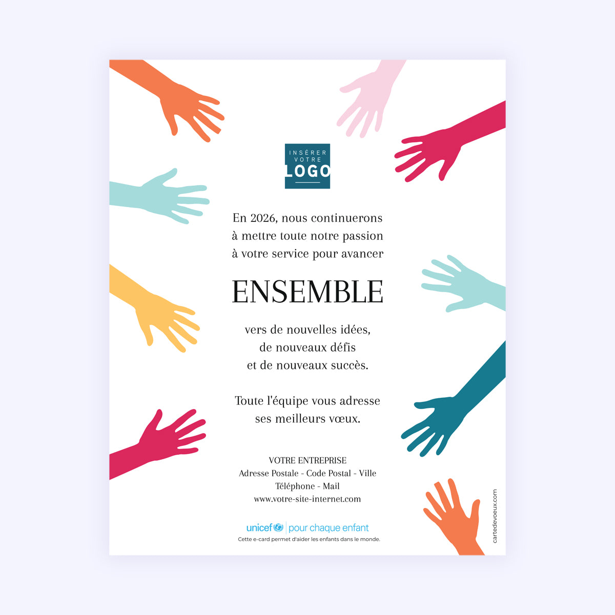 Ensemble pour la planète colorée | Vœux professionnels • Carte virtuelle • eCard Image photo N° 1