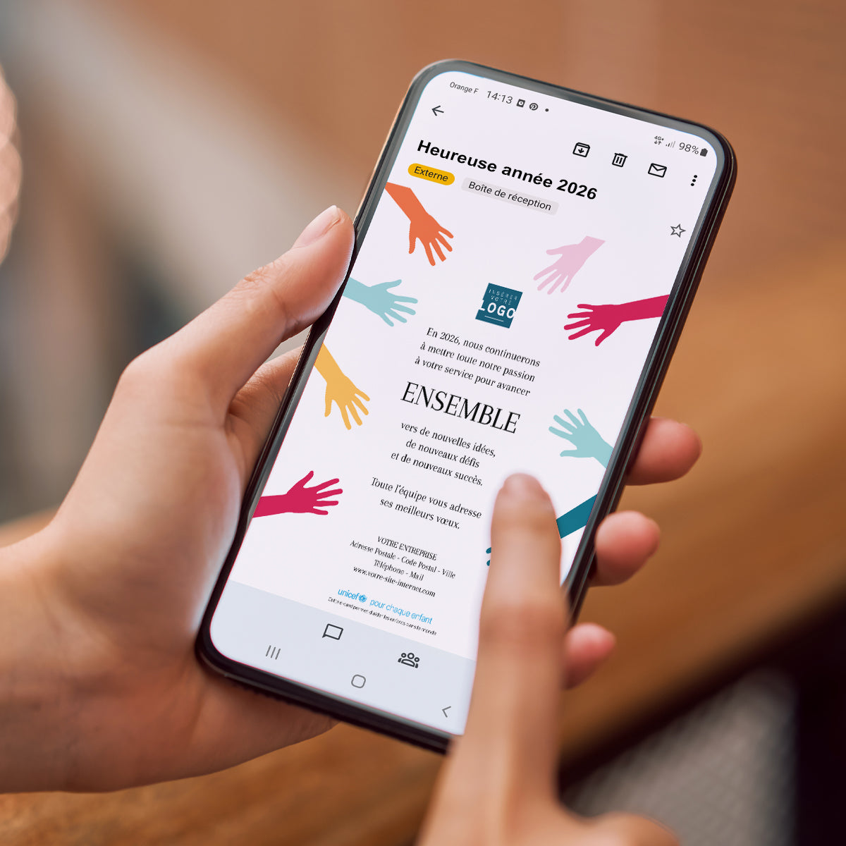 Ensemble pour la planète colorée | Vœux professionnels • Carte virtuelle • eCard Image photo N° 2
