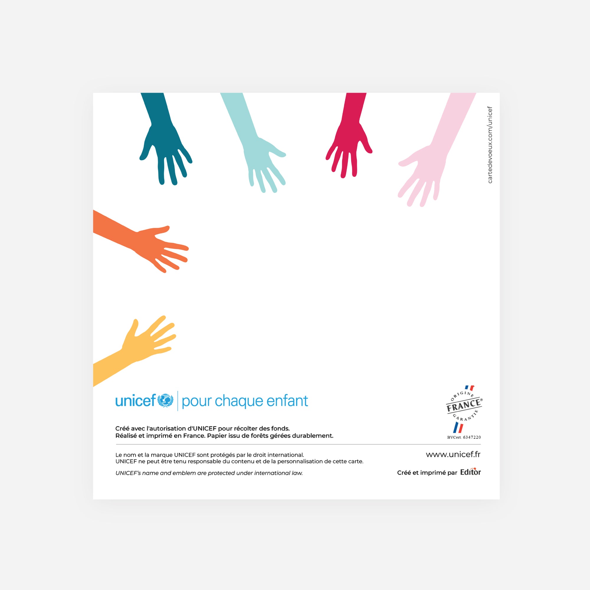 Ensemble pour la planète colorée | Vœux professionnels • Carte de voeux • Carré double photo N° 3