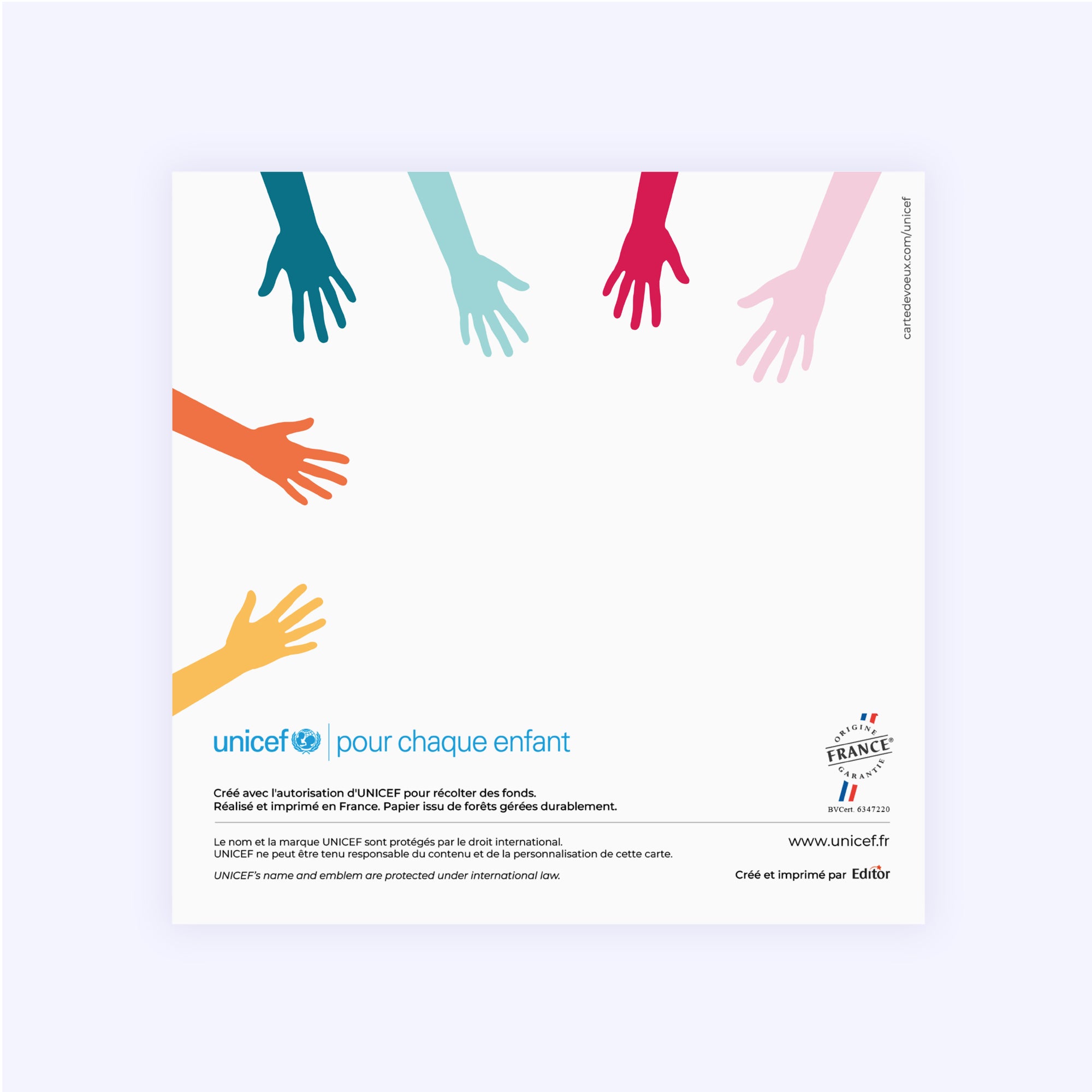 Ensemble pour la planète colorée | Vœux professionnels • Carte de voeux • Carré double photo N° 3