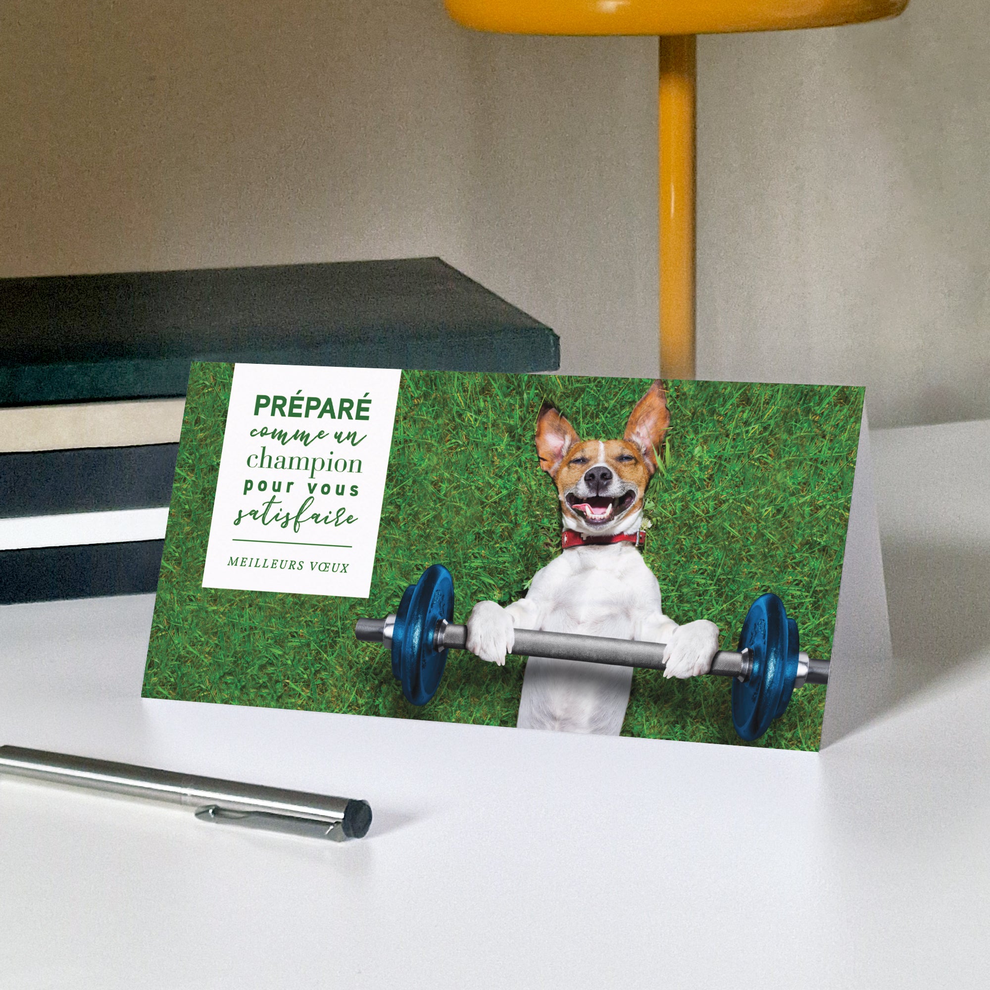 Le champion | Vœux professionnels • Carte de voeux • Rectangle double photo N° 5