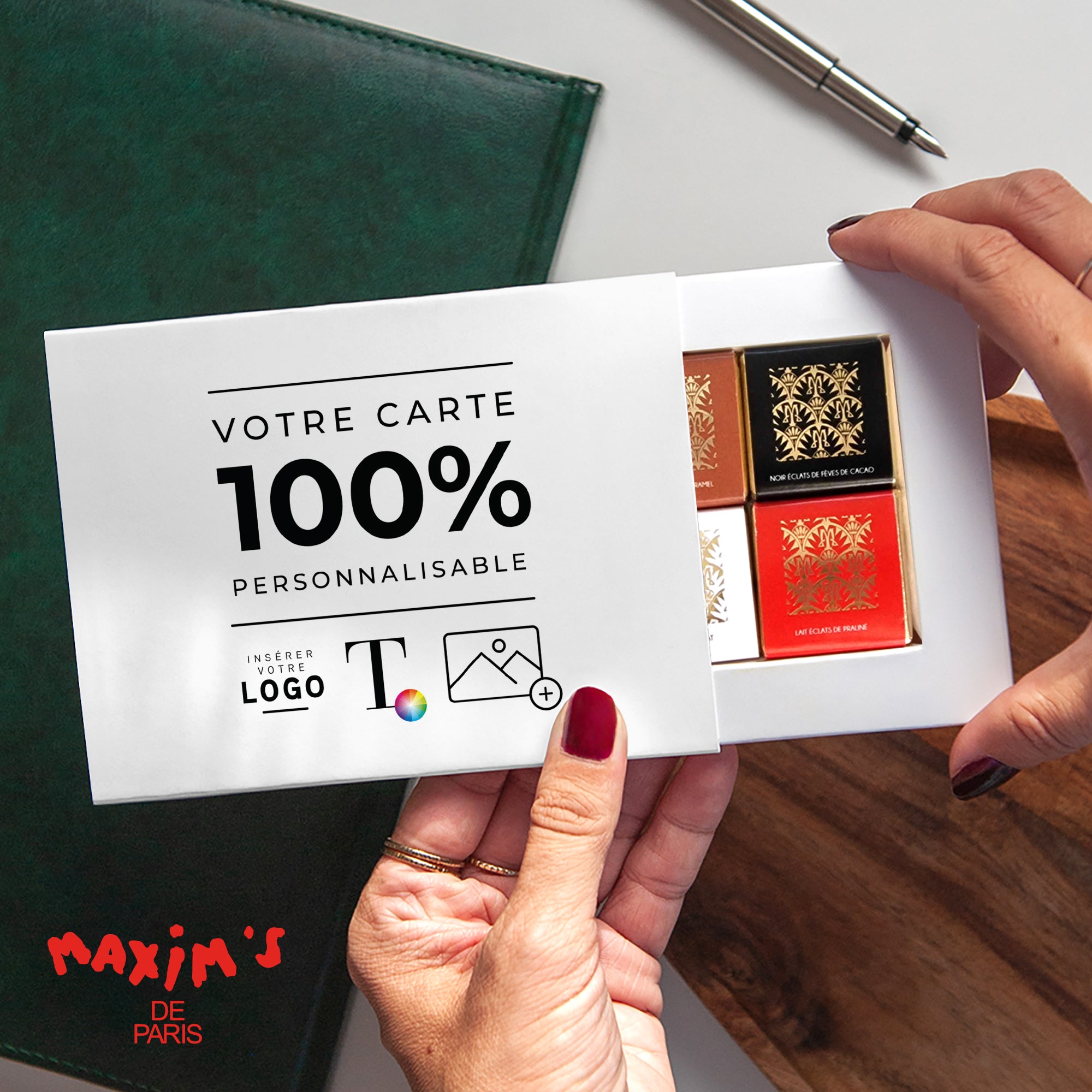 Do It Yourself VII | Vœux professionnels • Boite chocolat personnalisée • Maxim's de Paris photo N° 1