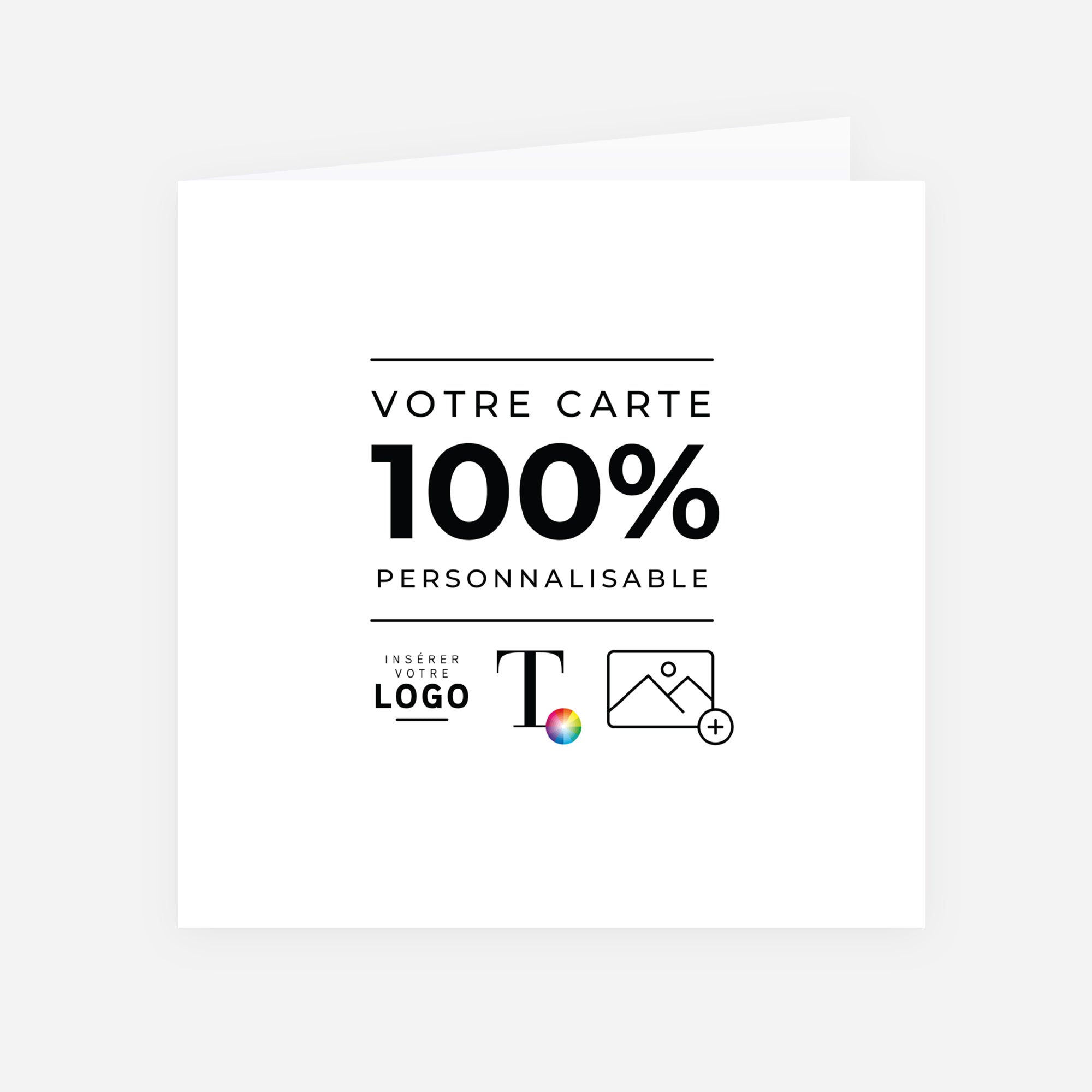 Do It Yourself | Vœux professionnels • Carte de voeux • Carrée pliable photo N° 1