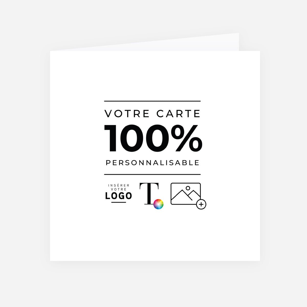 Do It Yourself | Vœux professionnels • Carte de voeux • Carrée pliable photo N° 1