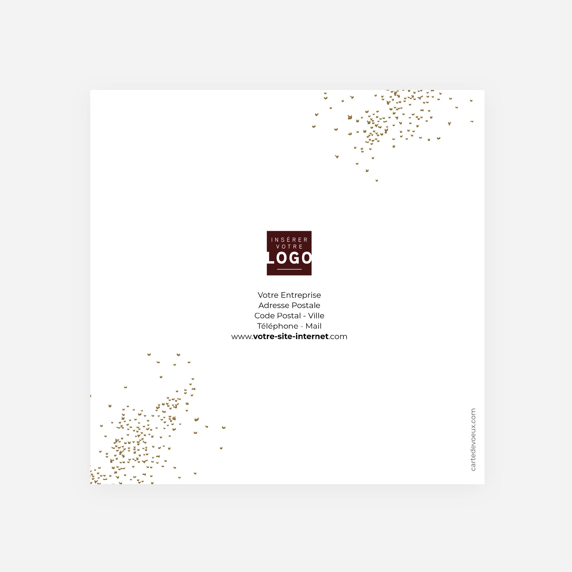 Prestige de Noël | Vœux professionnels • Carte de voeux dorure • Carré double photo N° 3