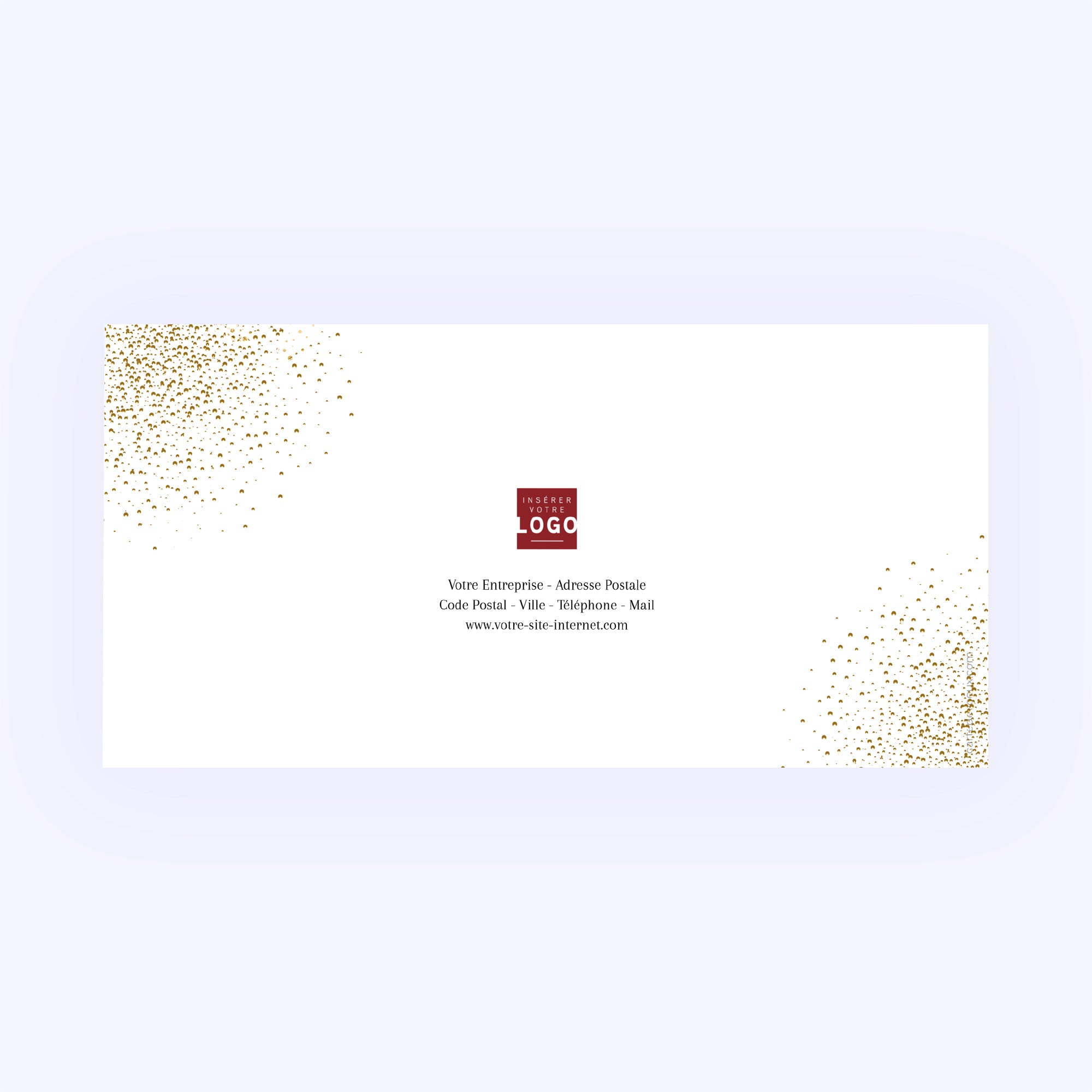 Bordeaux & Or | Vœux professionnels • Carte de voeux dorure • Rectangle double photo N° 3