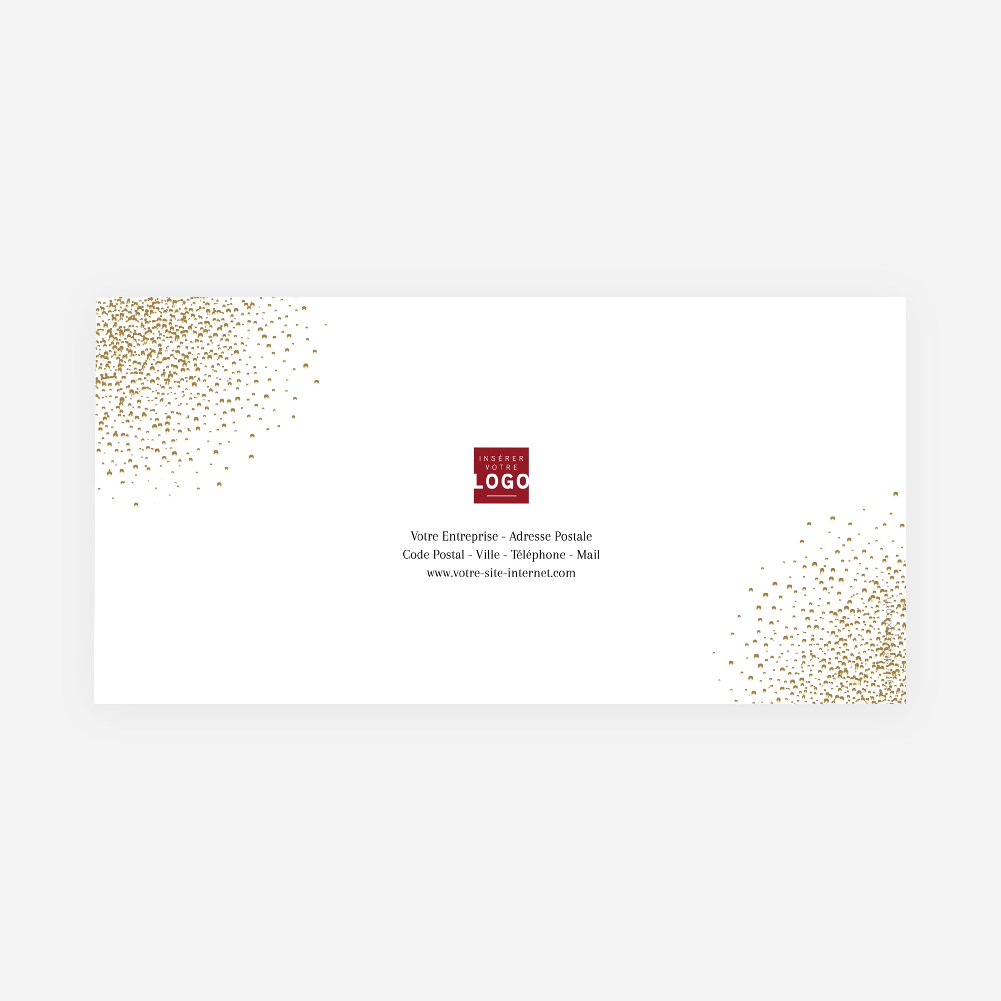 Bordeaux & Or | Vœux professionnels • Carte de voeux dorure • Rectangle double photo N° 3