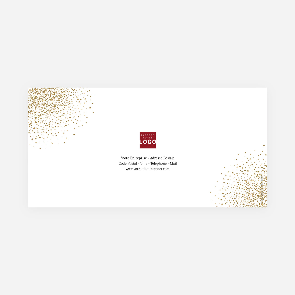 Bordeaux & Or | Vœux professionnels • Carte de voeux dorure • Panoramique pliable photo N° 3