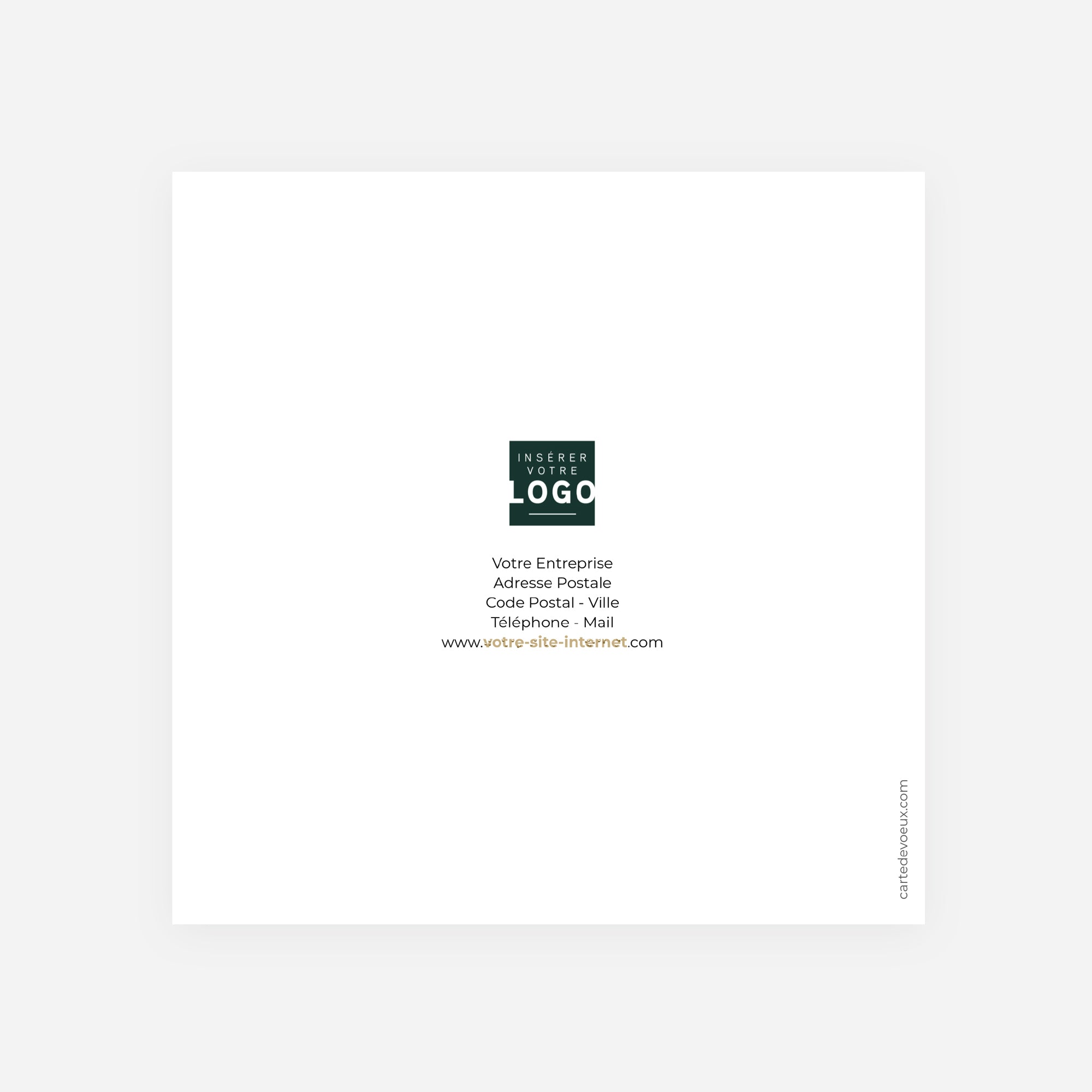 Sapins d’exception | Vœux professionnels • Carte de voeux dorure • Carré double photo N° 3