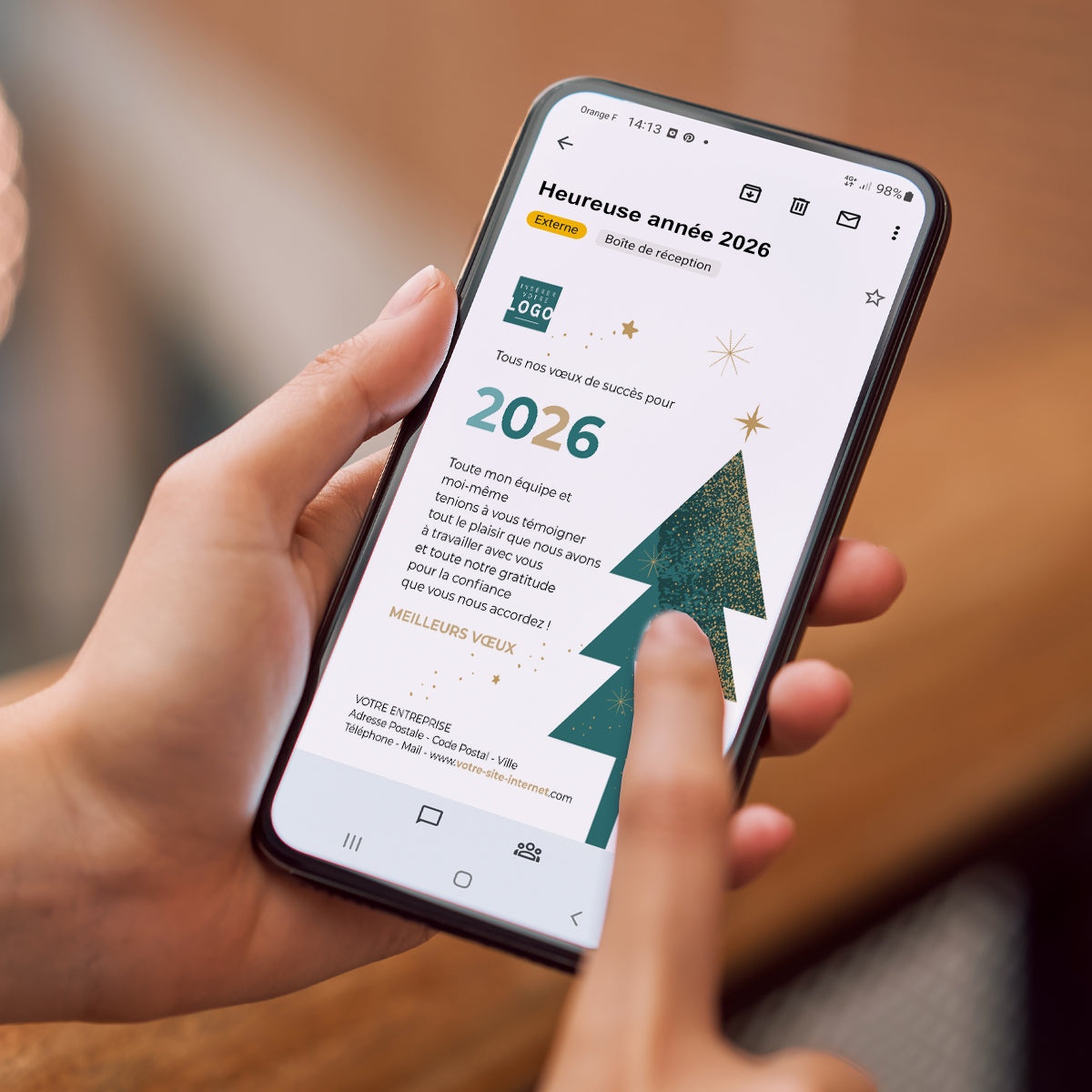 L'éclat du sapin | Vœux professionnels • Carte virtuelle • eCard Image photo N° 2