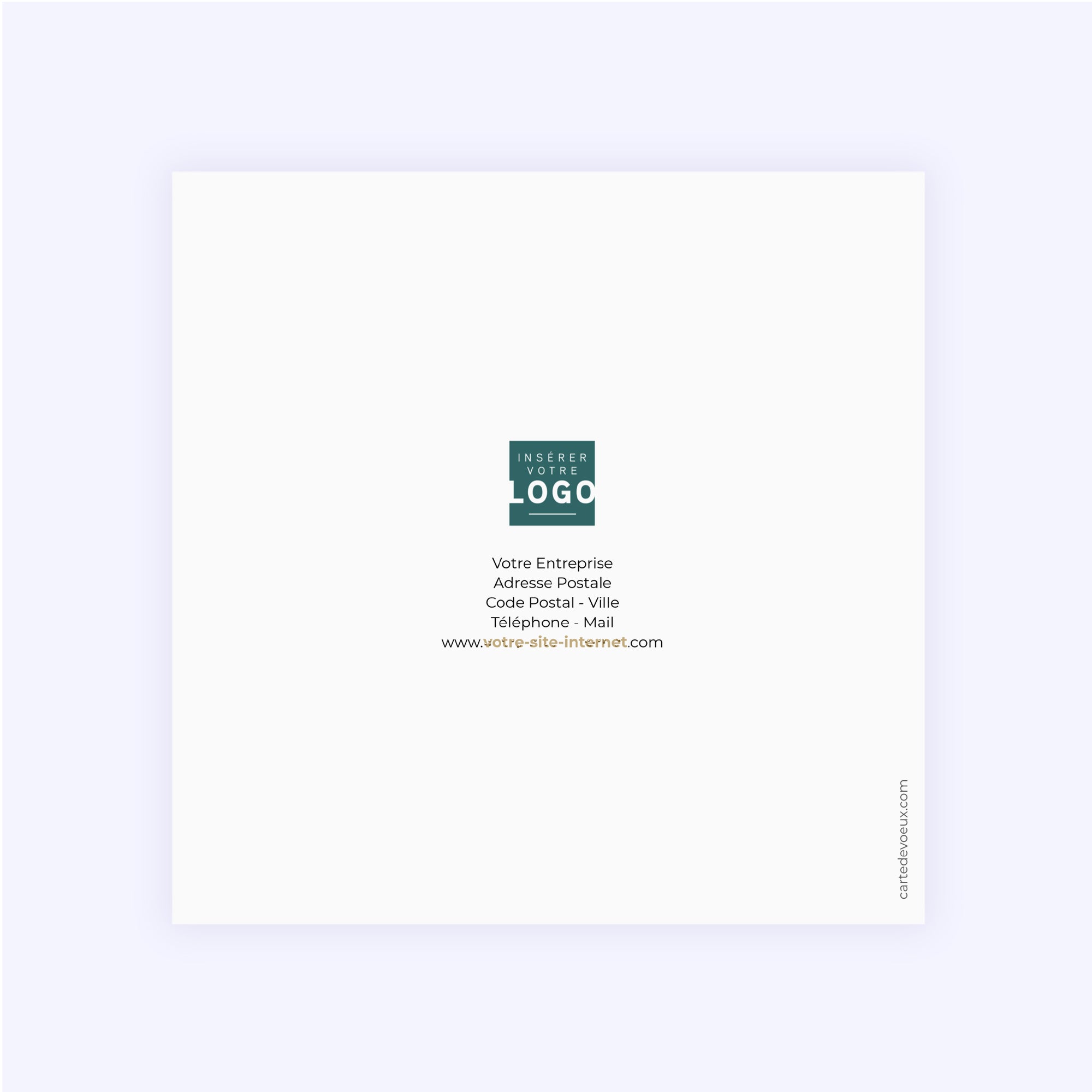 L'éclat du sapin | Vœux professionnels • Carte de voeux dorure • Carré double photo N° 3
