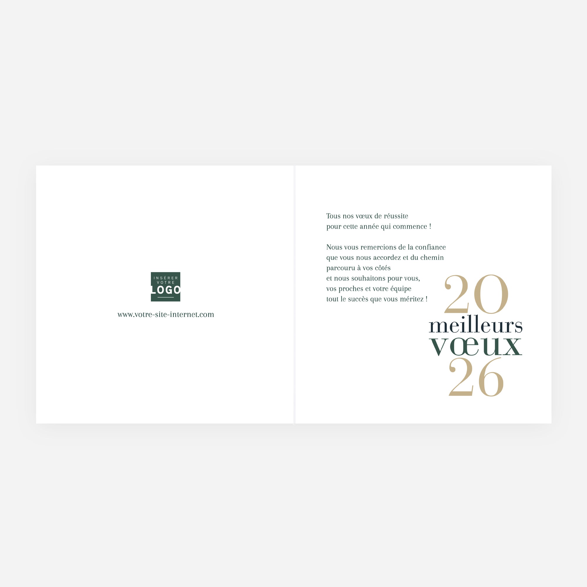 Un Noël authentique | Vœux professionnels • Carte de voeux • Carré double photo N° 2