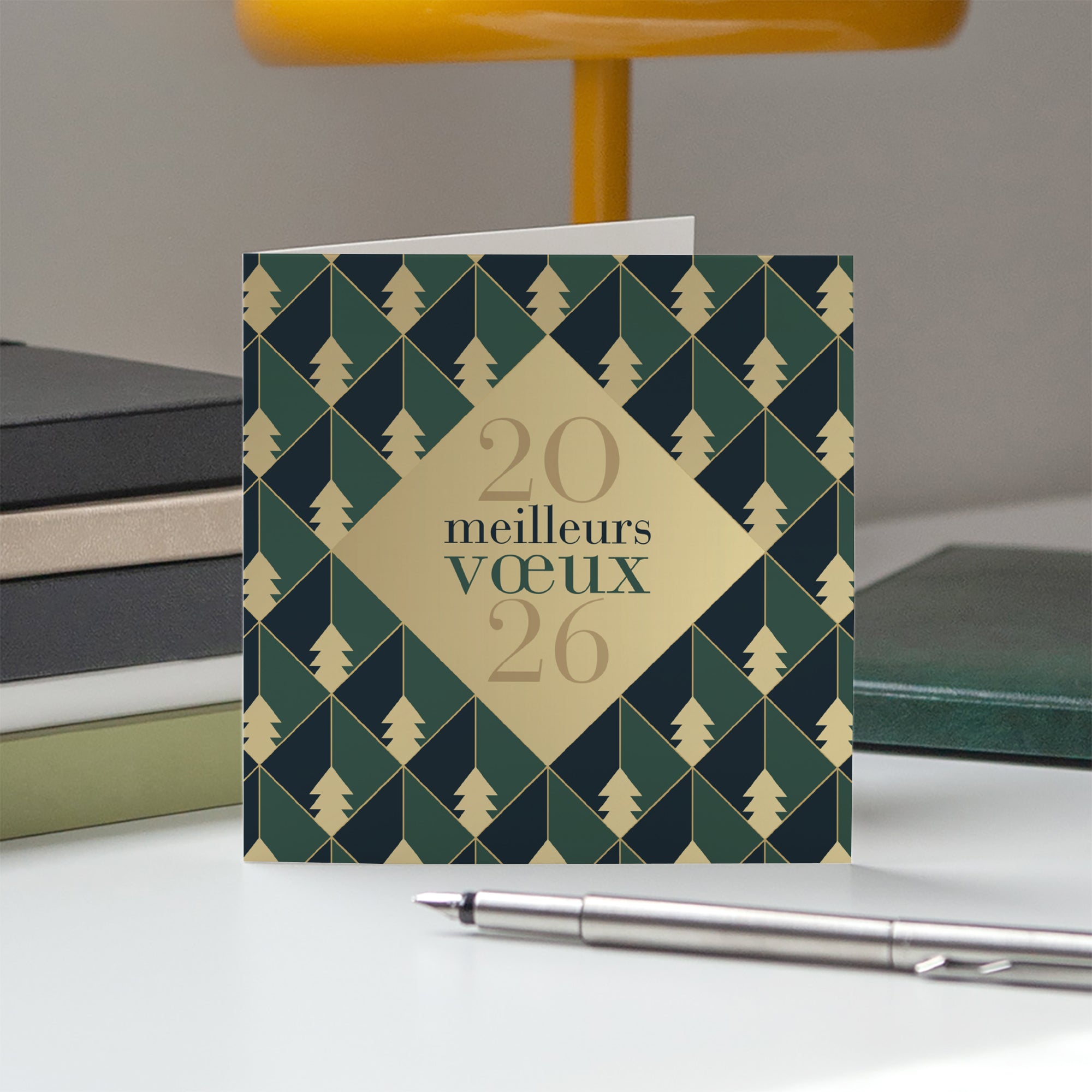 Un Noël authentique | Vœux professionnels • Carte de voeux • Carré double photo N° 5
